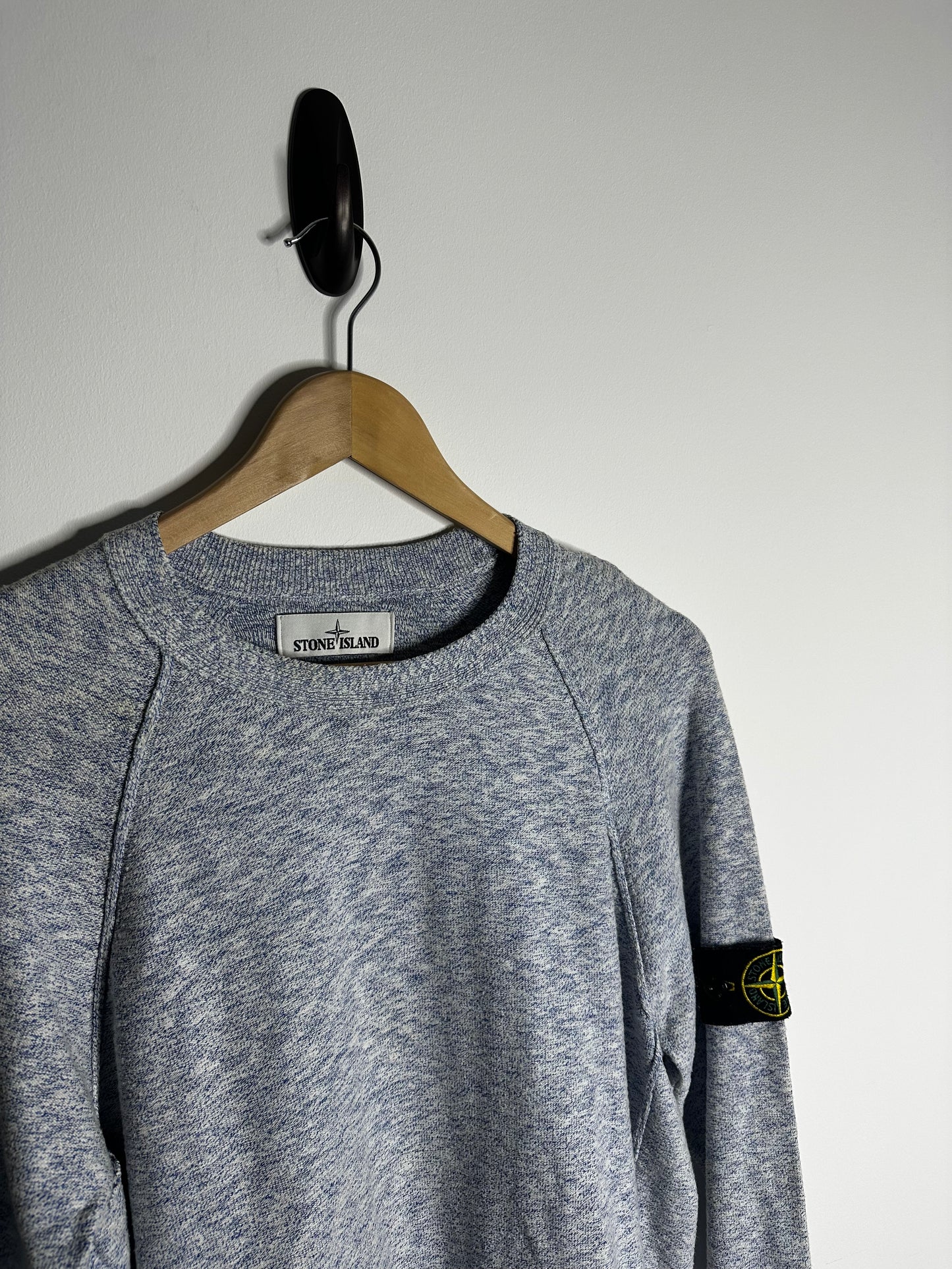 Stone Island Blue Marl Jumper - Large