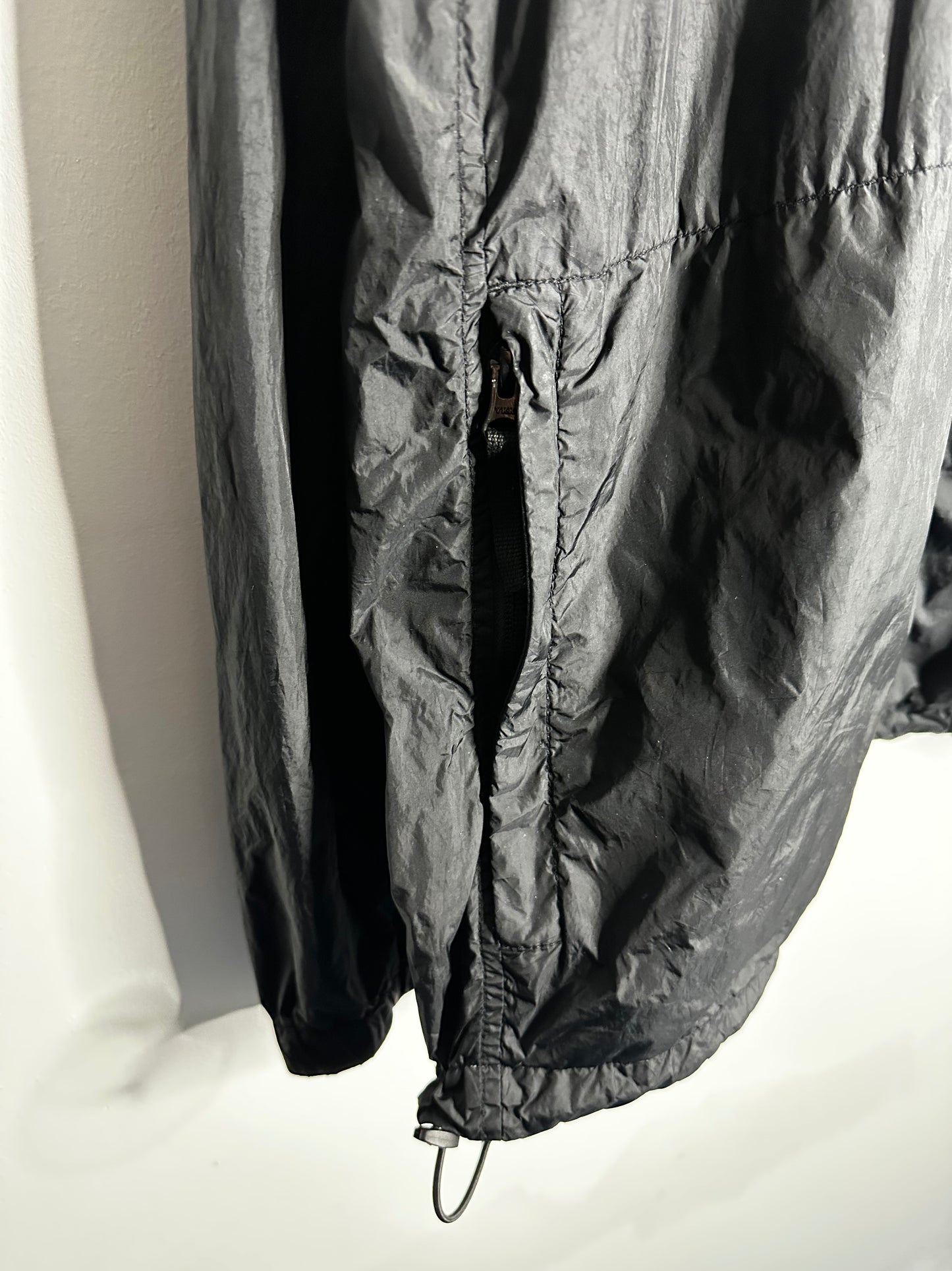 Stone Island Black Crinkle Reps R-NY Hooded Jacket - XXL