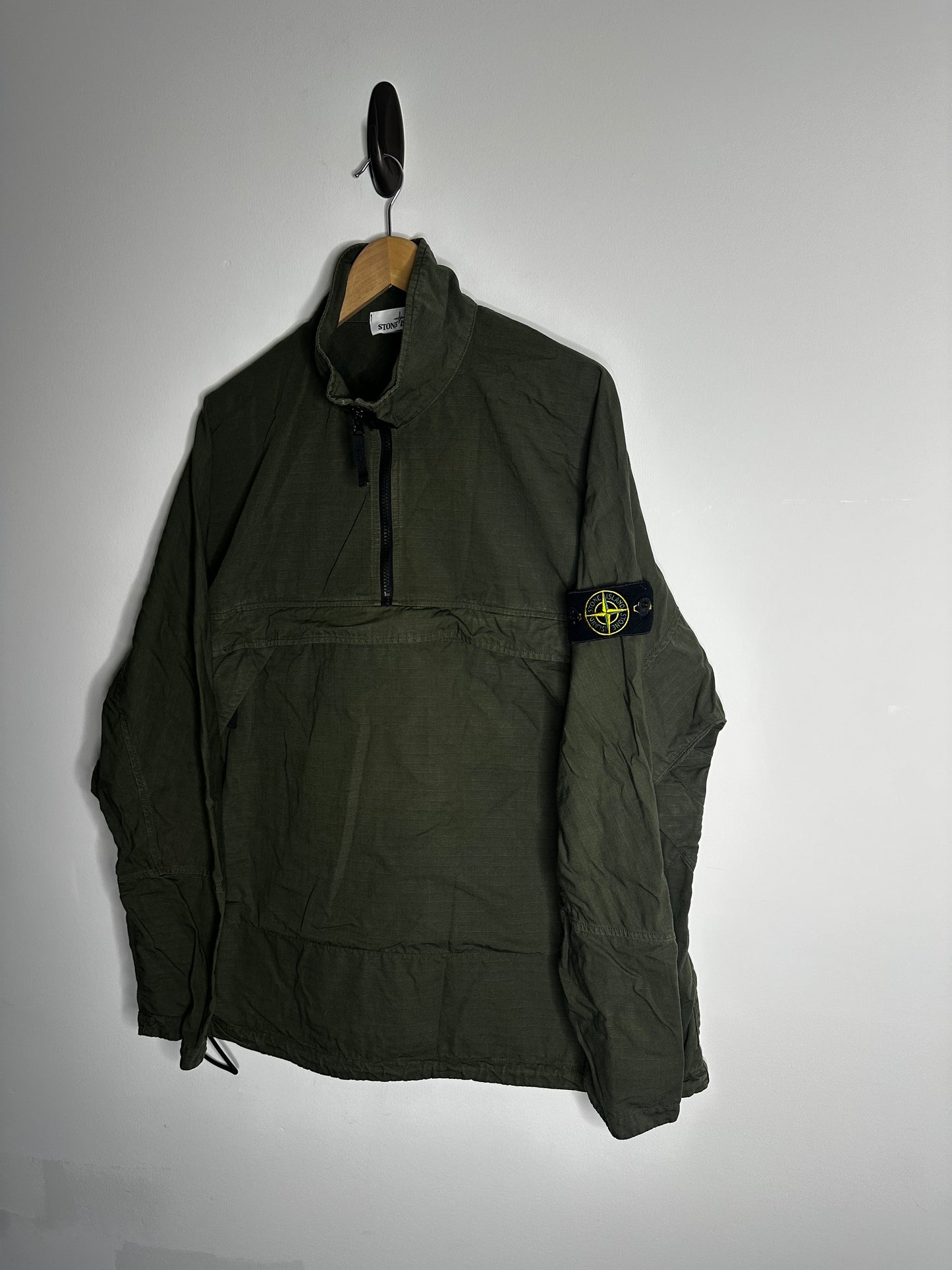 Stone Island Khaki Ripstop Pullover Smock - Extra Large