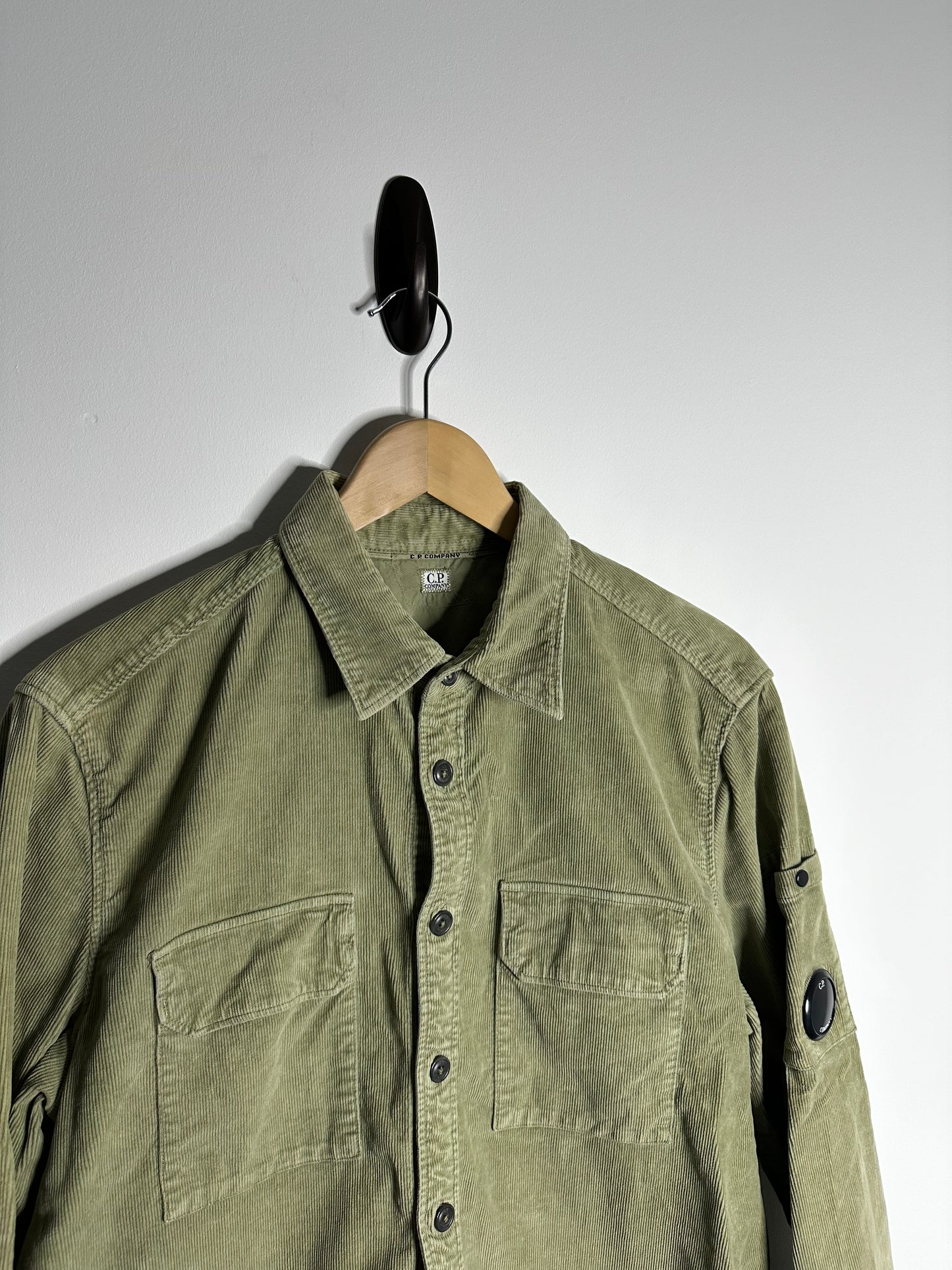 C.P. Company Green Corduroy Overshirt - Large