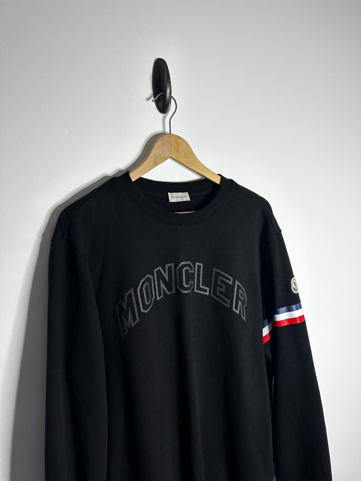 Moncler Black Crewneck Sweatshirt - Large