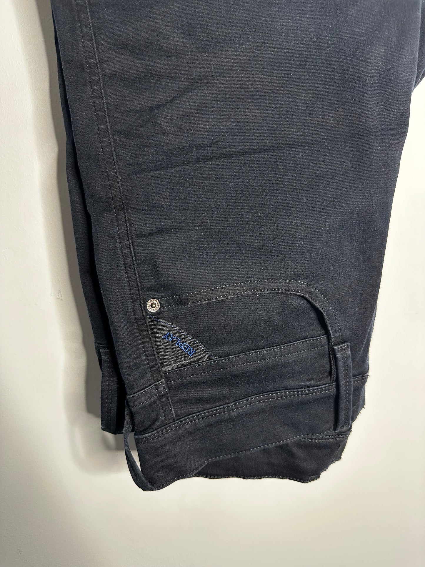 Replay Dark Navy Anbass Hyperflex Jeans - 32 Waist / 32 Leg