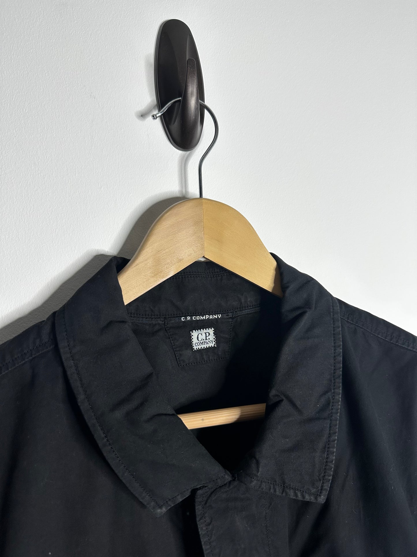 C.P. Company Black Gabardine Overshirt - XXXL