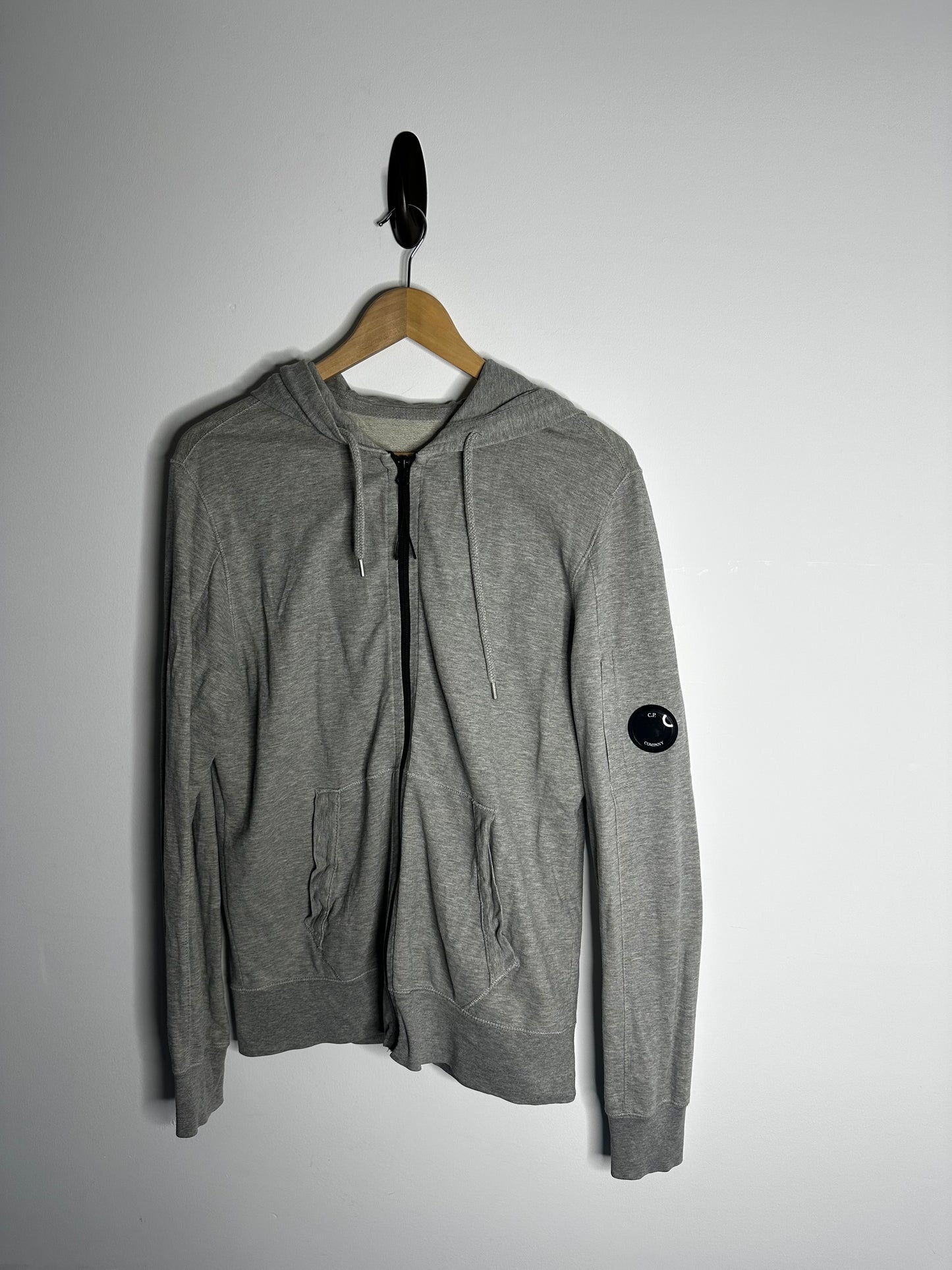 C.P. Company Grey Full Zip Hoodie - Medium