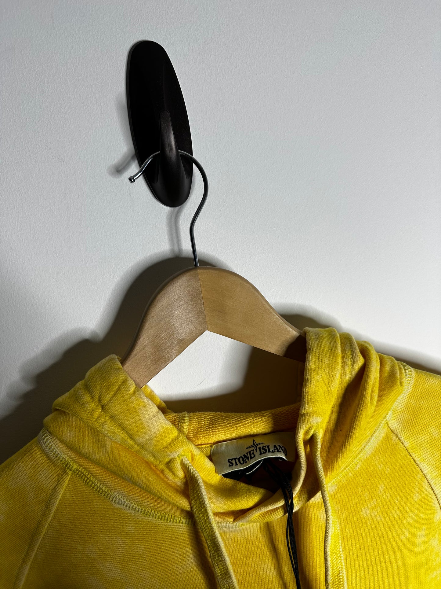 Stone Island Yellow Off Dye OVD Camo Hoodie - Large