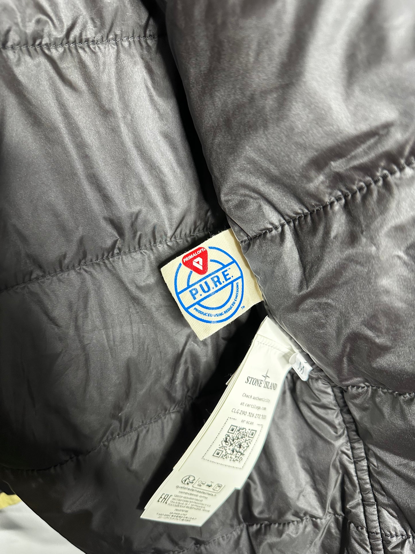 Stone Island Beige Micro Twill Primaloft Insulation Trench Coat - Medium