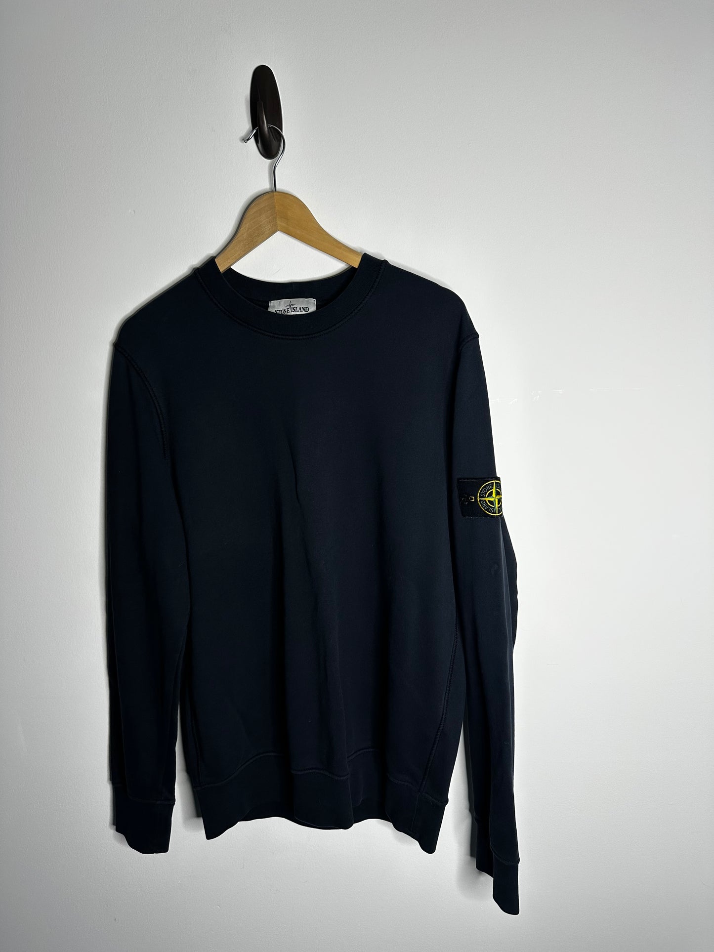 Stone Island Navy Crewneck Sweatshirt - Large