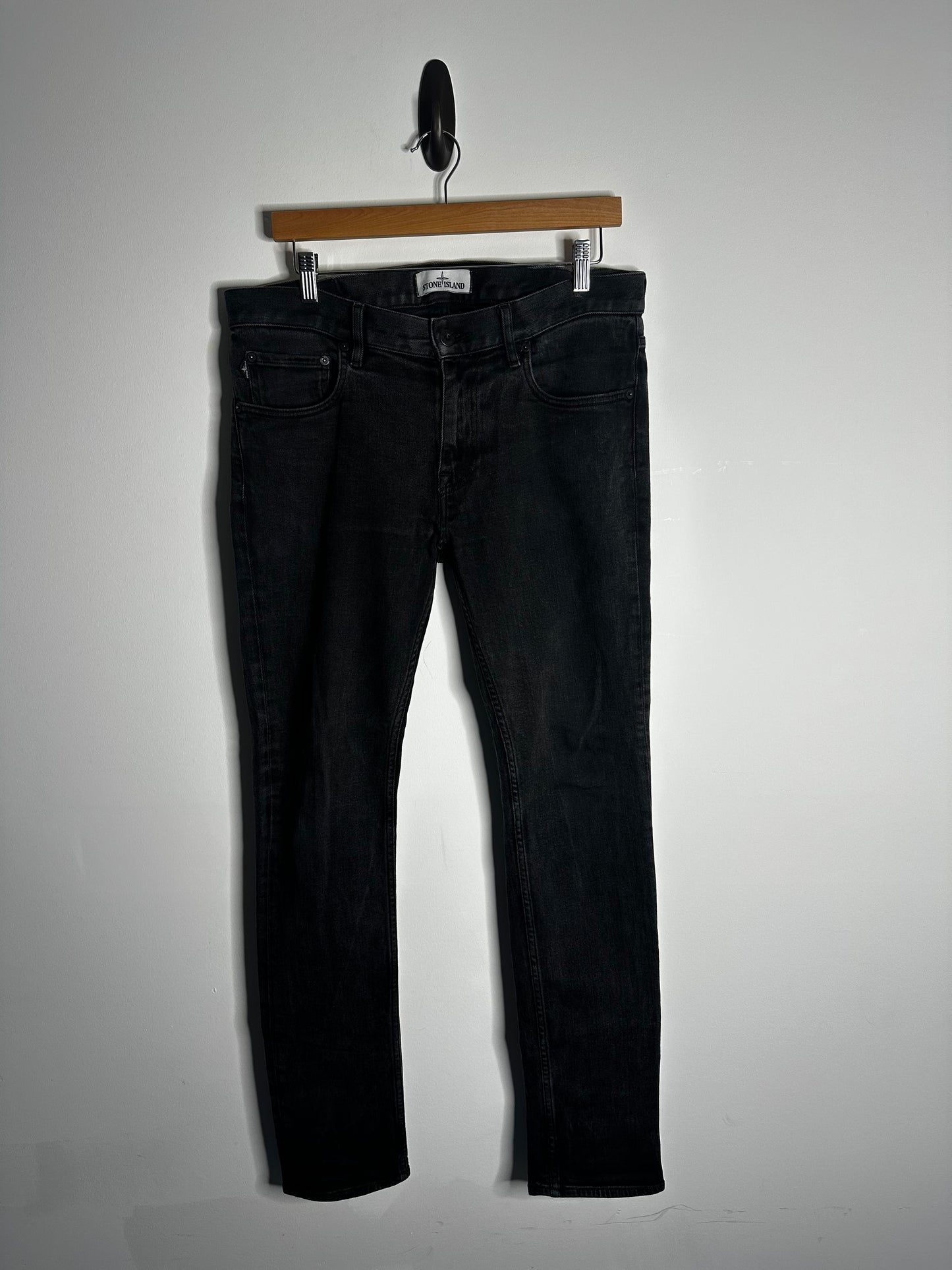 Stone Island Black Denim Jeans - 32 Waist / 32 Leg
