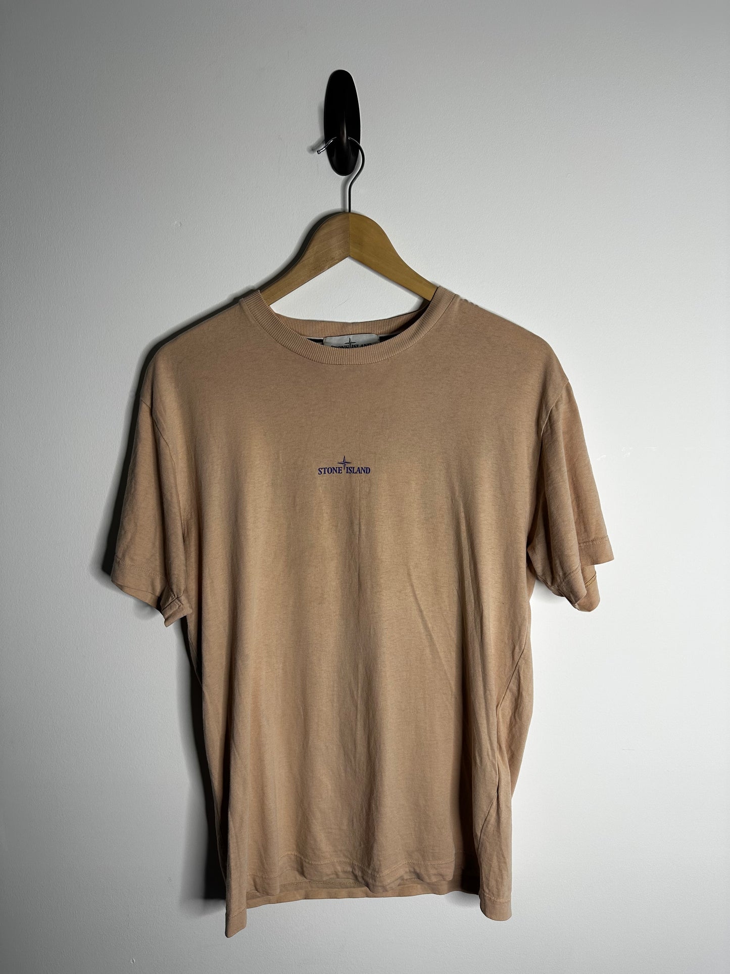 Stone Island Peach Graphic Print T - Shirt - Medium