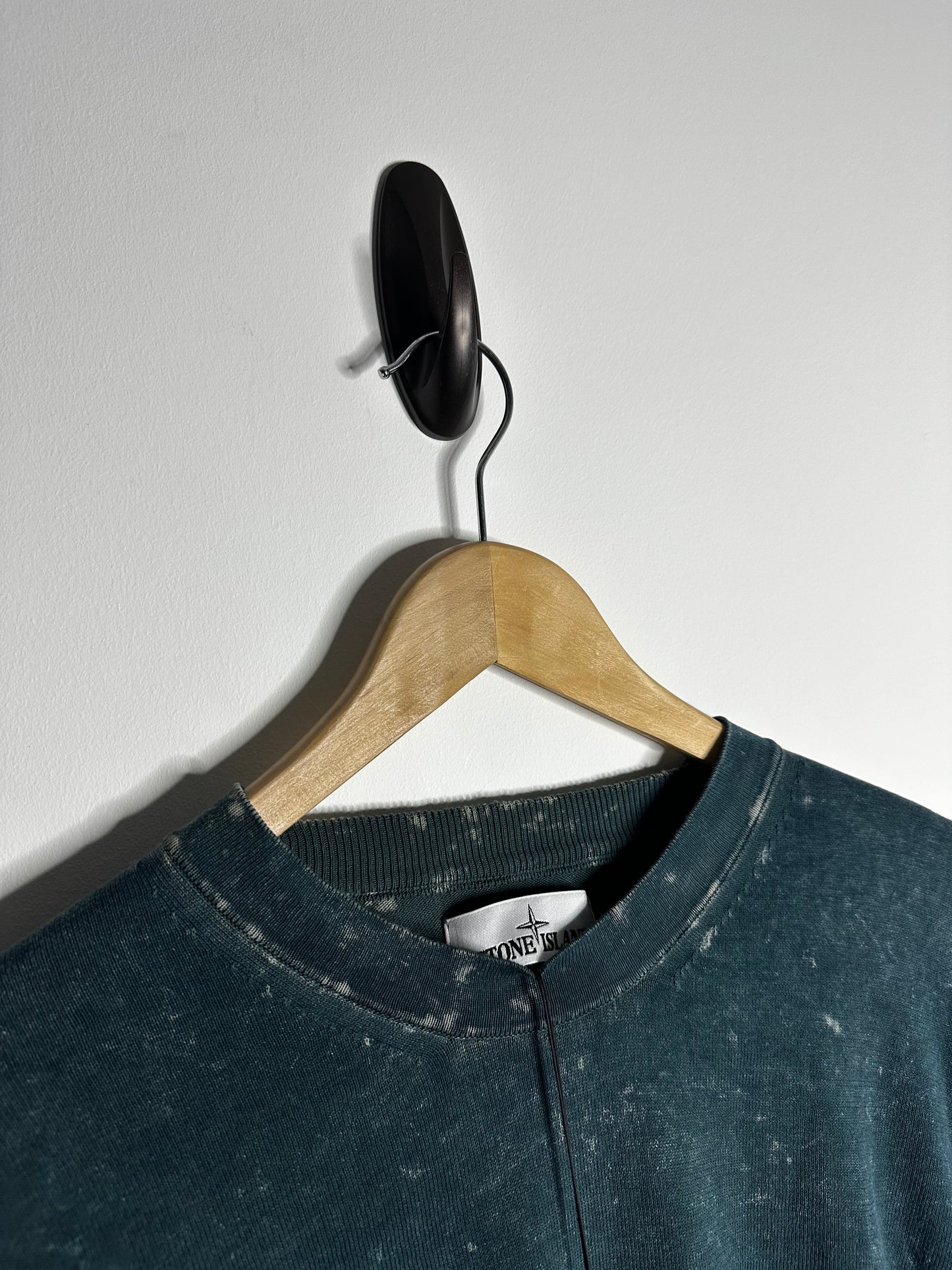 Stone Island Teal Off Dye OVD Camo Jumper - Large