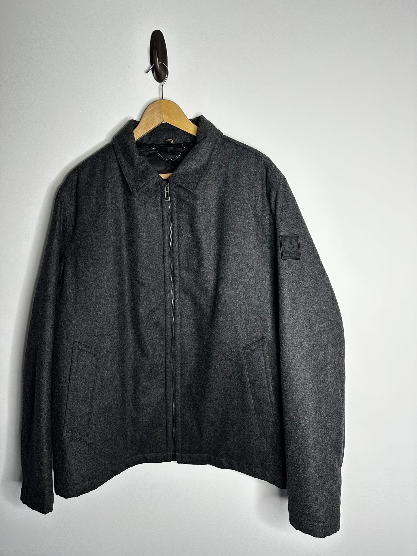 Belstaff Grey Palmer Wool Blend Jacket - XXL