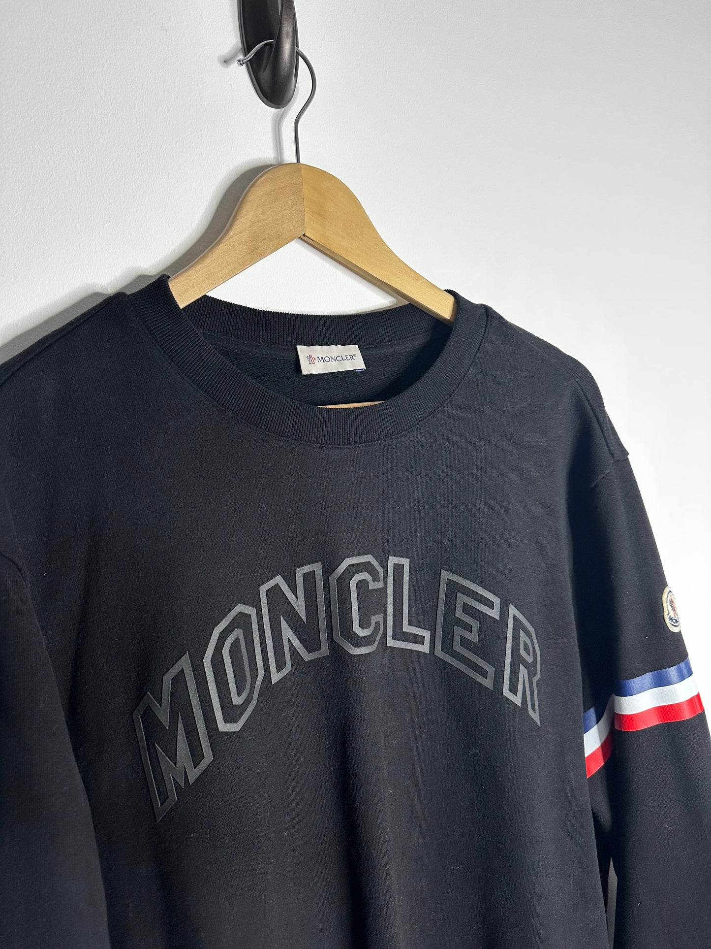 Moncler Black Crewneck Sweatshirt - Large