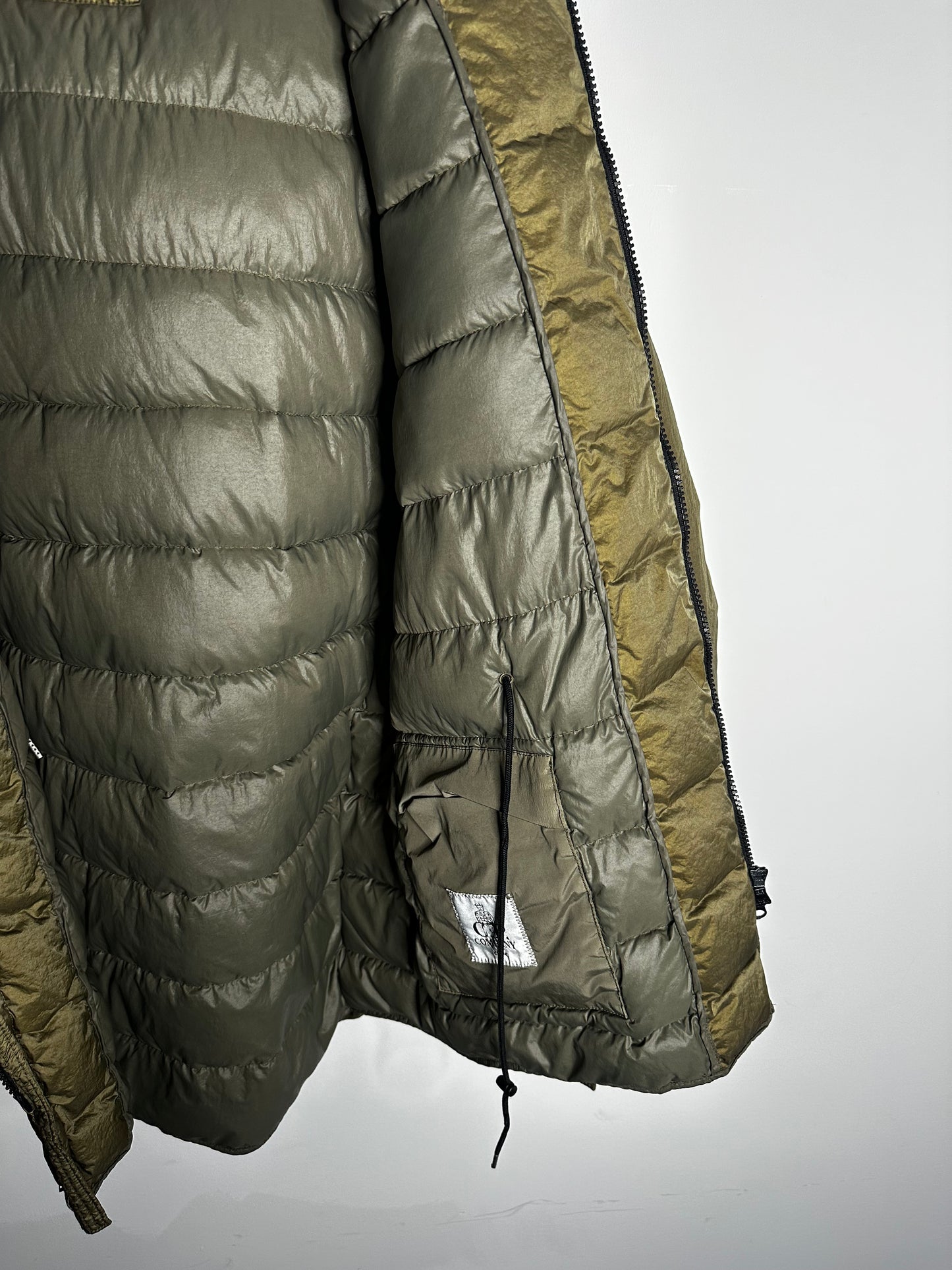 C.P. Company Khaki Nyfoil Utility Watchviewer Mille Goggle Down Jacket - Large