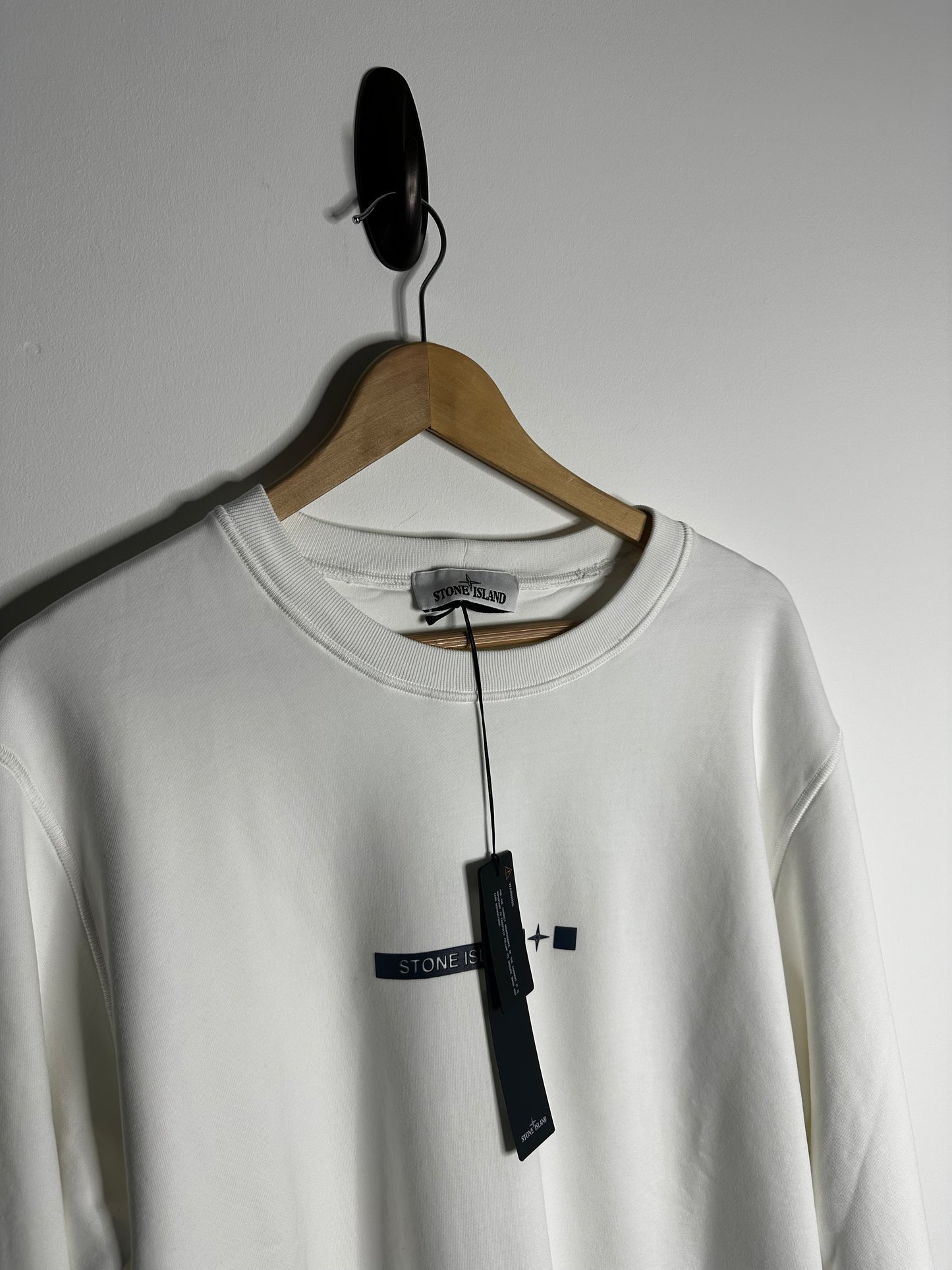 Stone Island White Crewneck Sweatshirt - XXL