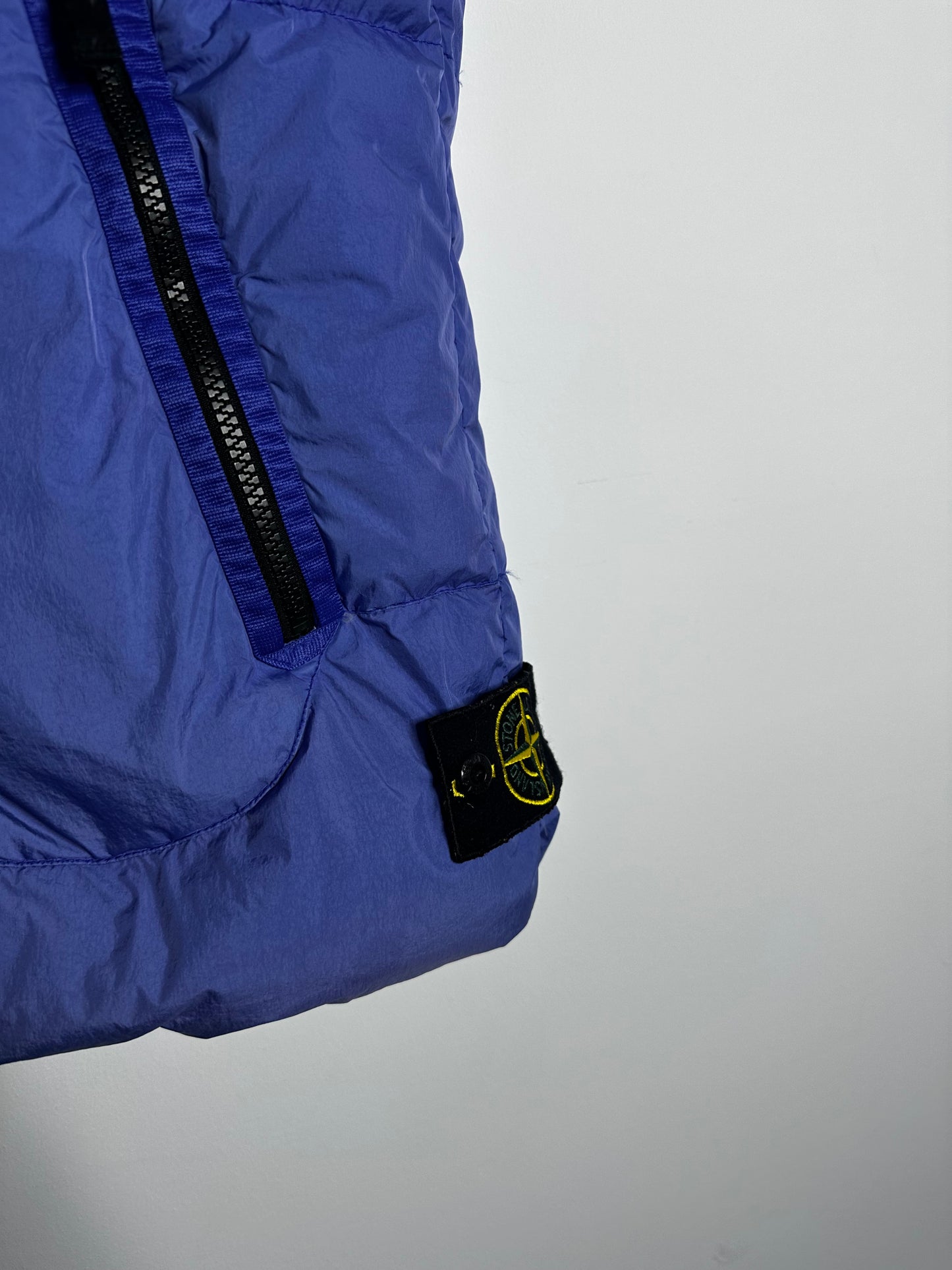 Stone Island Blue Garment Dyed Crinkle Reps NY Down Gilet - Medium