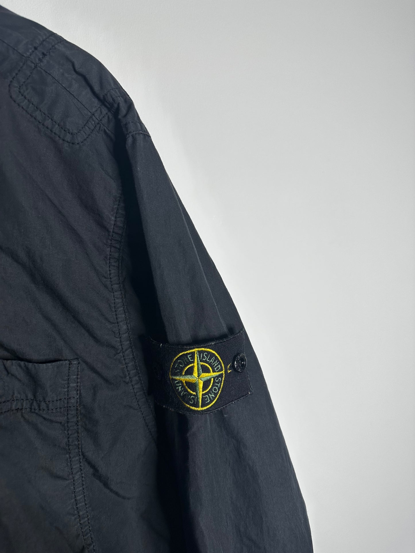 Stone Island Black LG Hooded Smock - Large