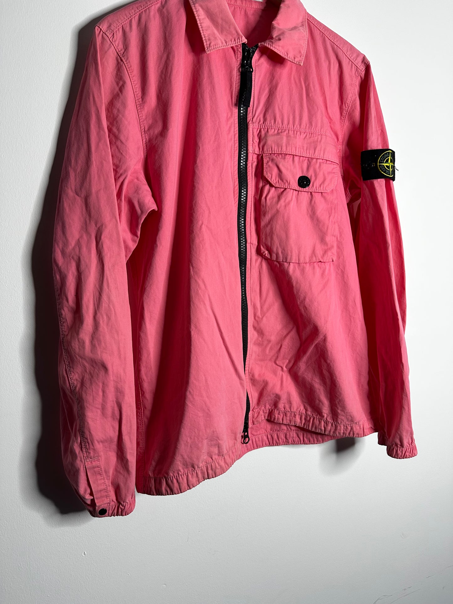 Stone Island Pink Single Pocket Overshirt - Medium