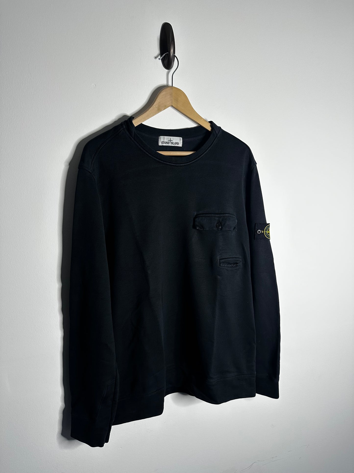 Stone Island Black Chest Pocket Sweatshirt - XXL