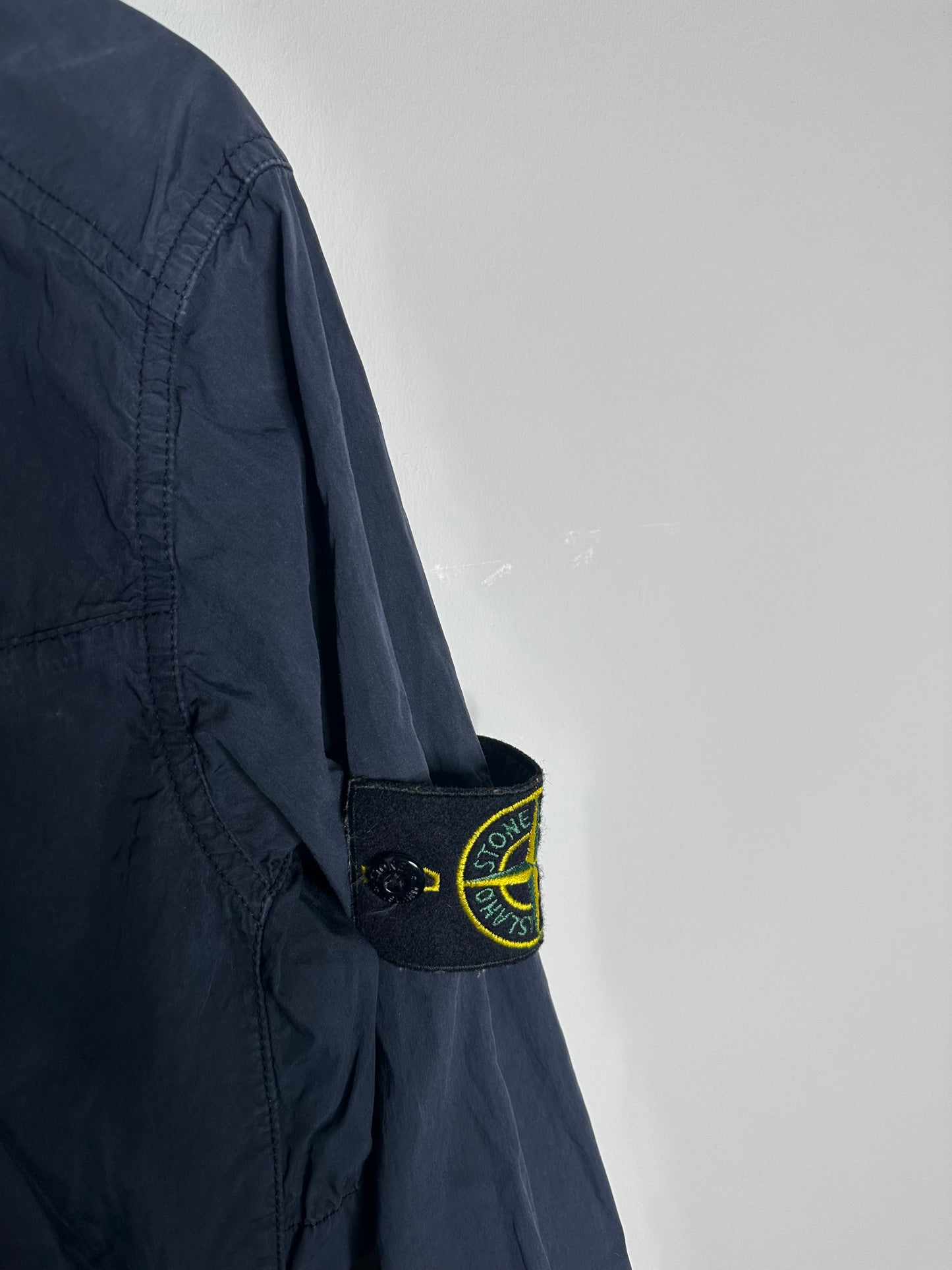 Stone Island Navy Garment Dyed Overshirt - Large