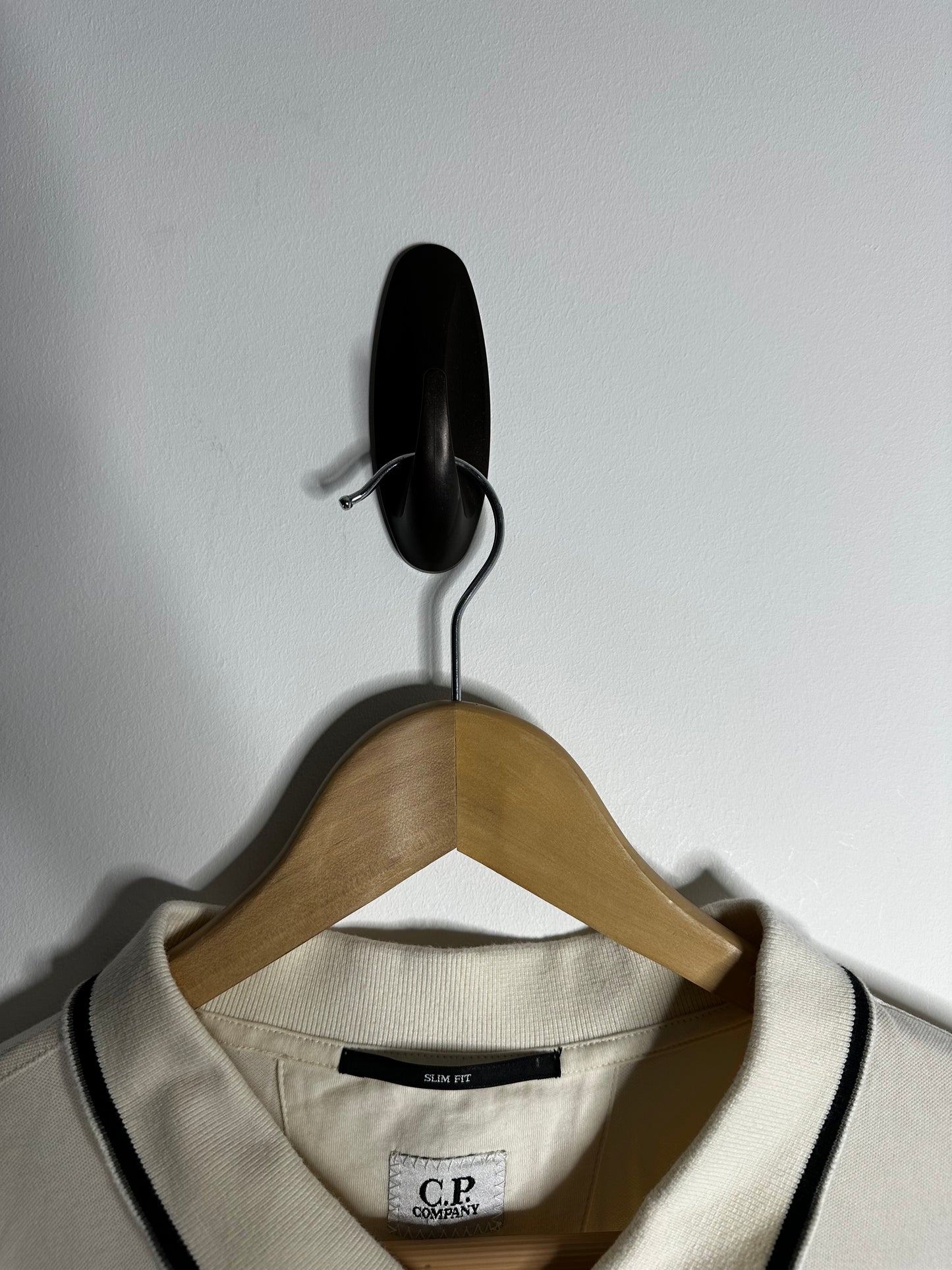 C.P. Company Cream Long Sleeve Polo Shirt - XXL