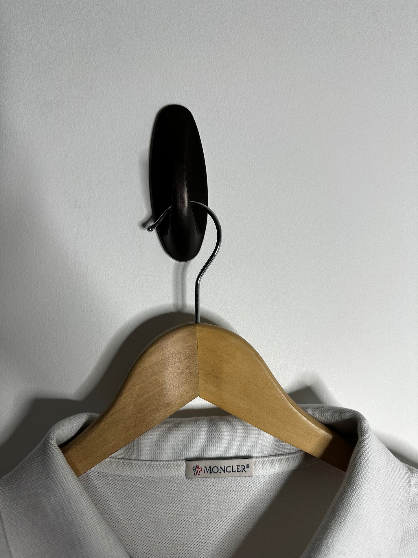 Moncler White Polo Shirt - XXL