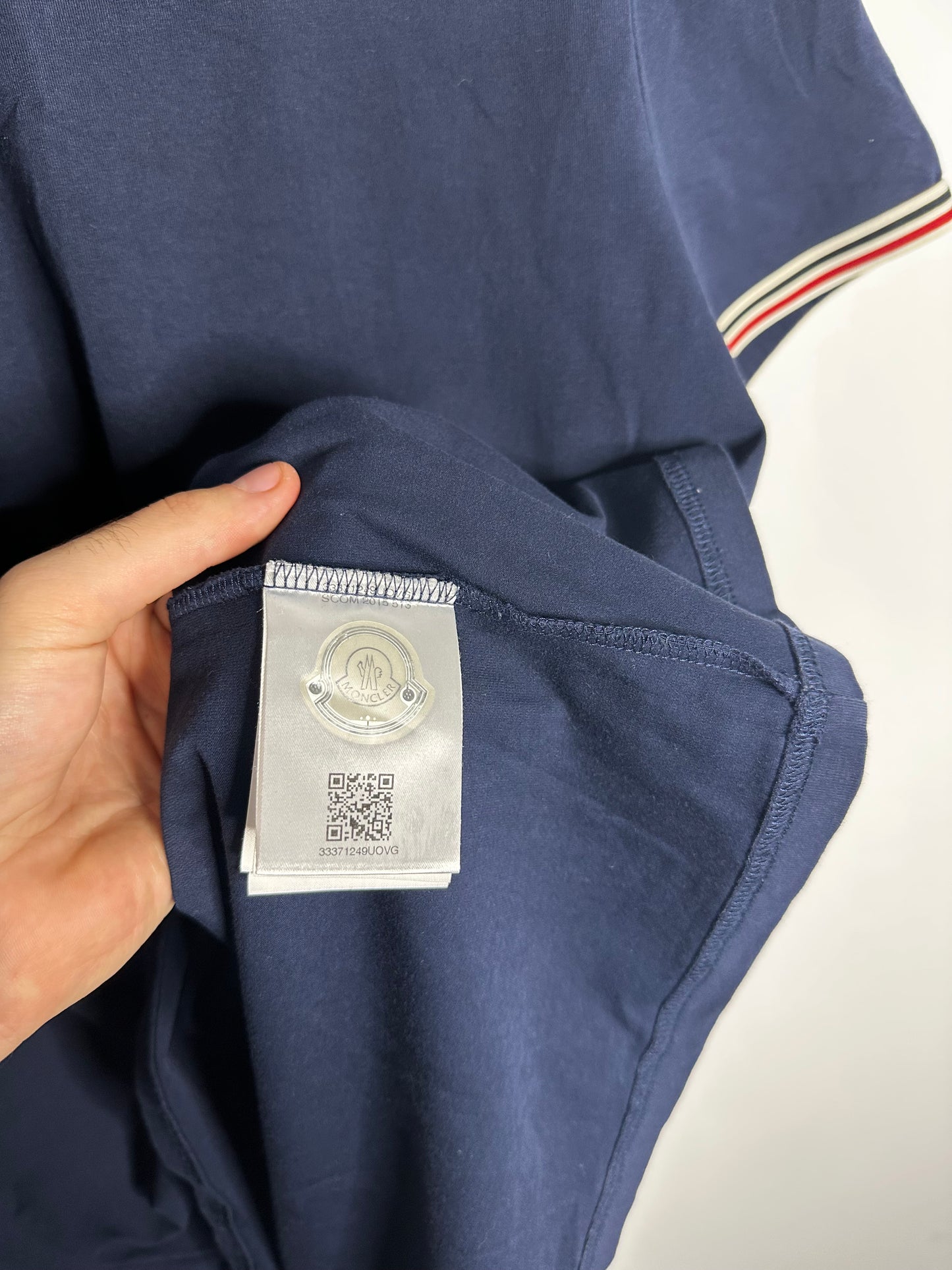 Moncler Navy Arm Badge T - Shirt - XXL