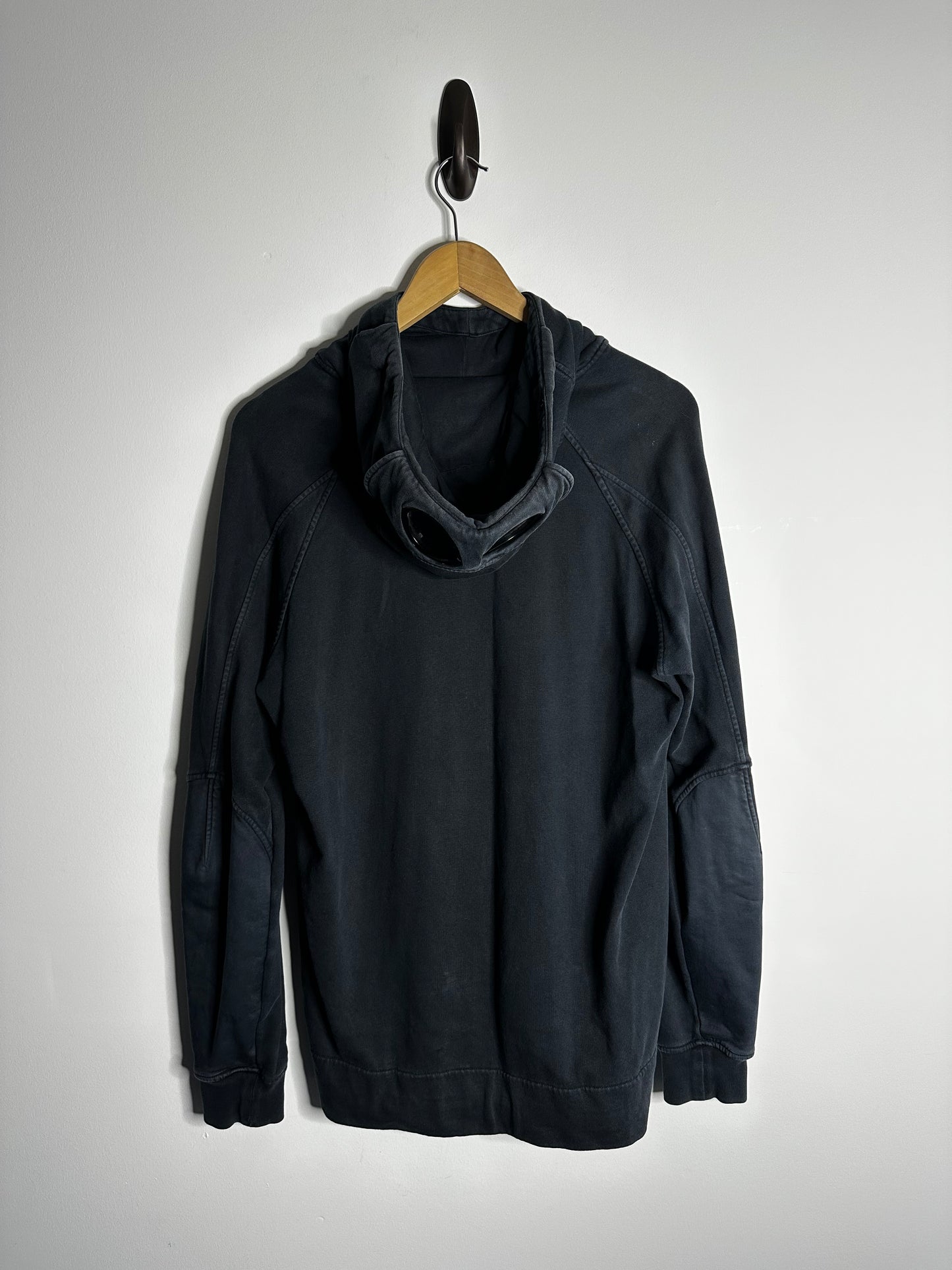 C.P. Company Black Pullover Goggle Hoodie - Medium