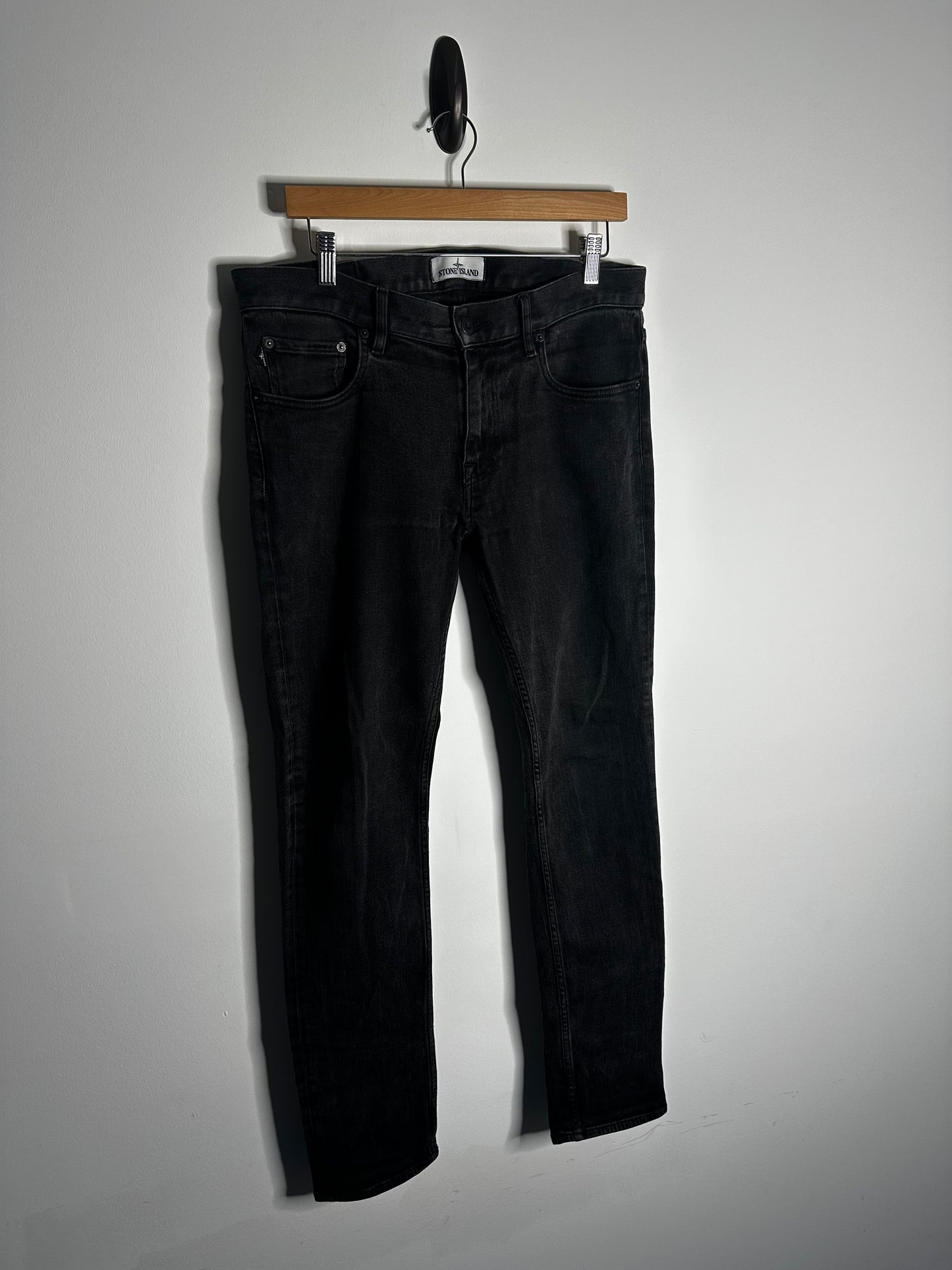 Stone Island Black Denim Jeans - 32 Waist / 32 Leg