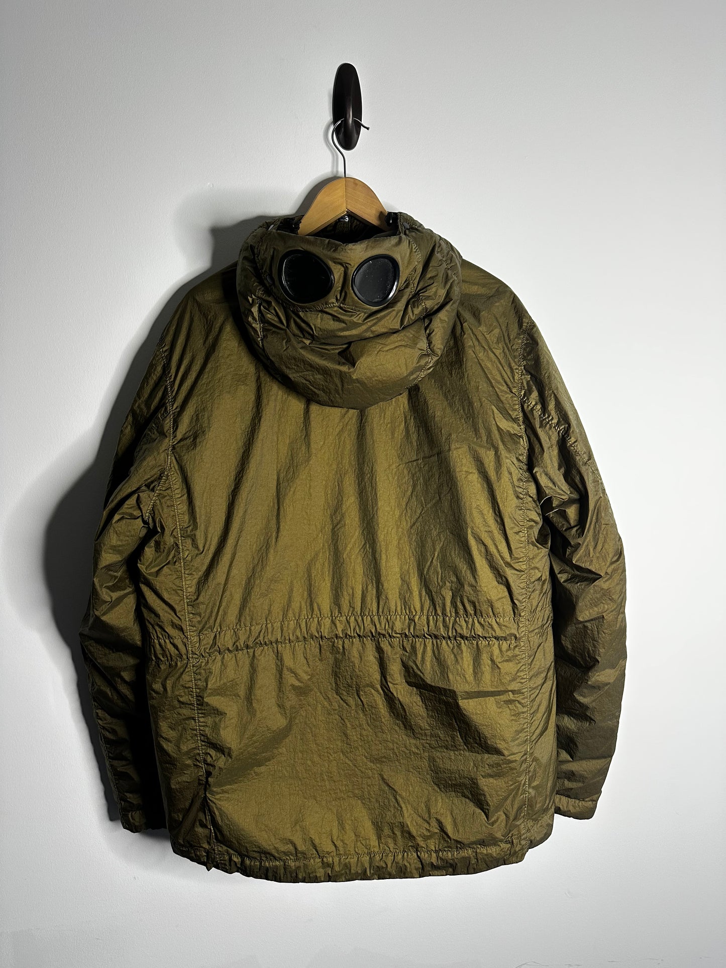 C.P. Company Khaki Nyfoil Utility Watchviewer Mille Goggle Down Jacket - Large