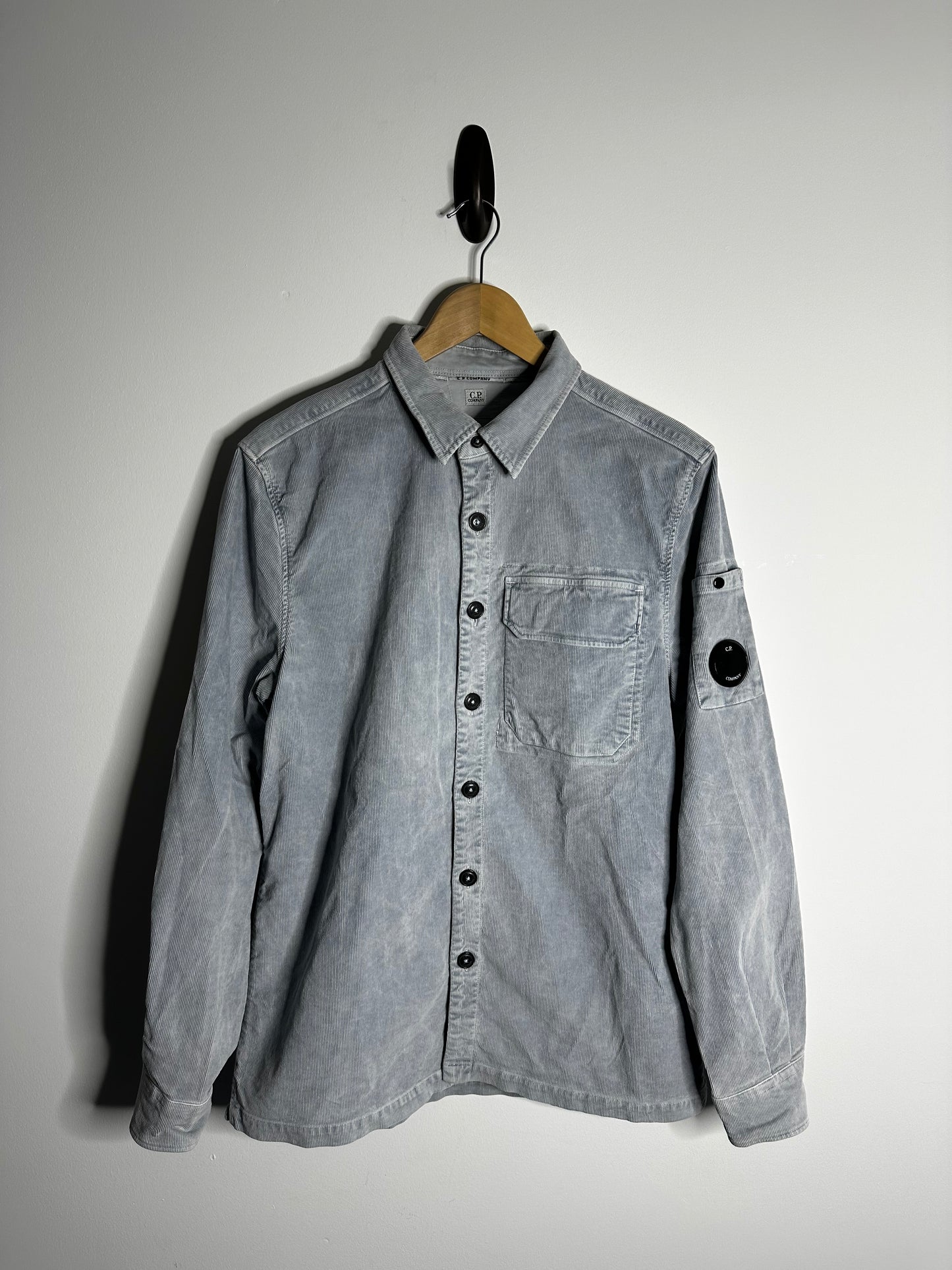 C.P. Company Light Blue Corduroy Overshirt - Large