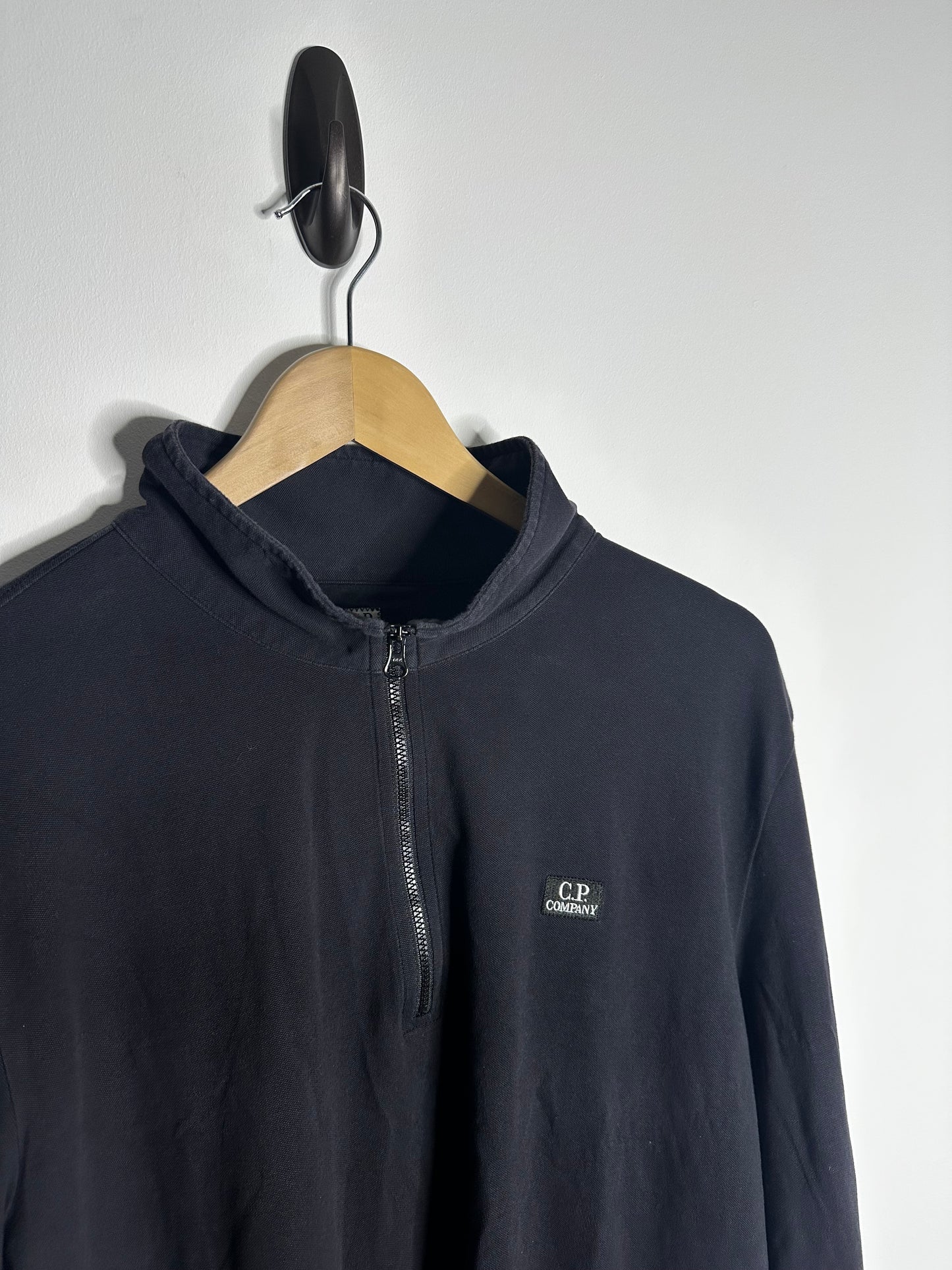 C.P. Company Black Lightweight Quarter Zip Jumper - XXL