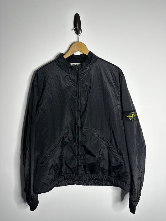 Stone Island Vintage SS07 Black Nylon Metal Quilted Bomber Jacket - XXL