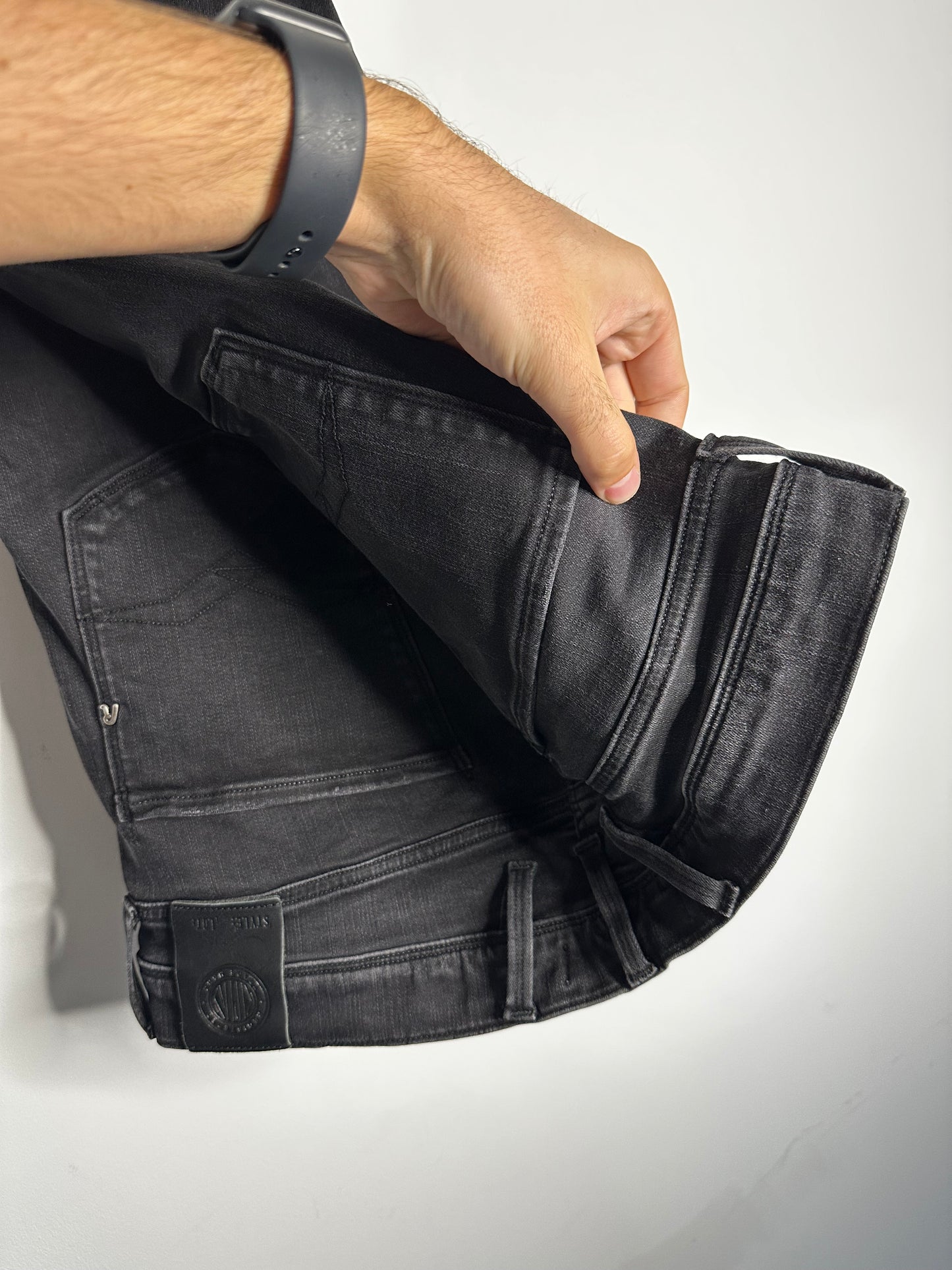 Replay Black Anbass Hyperflex Jeans - 36 Waist / 32 Leg