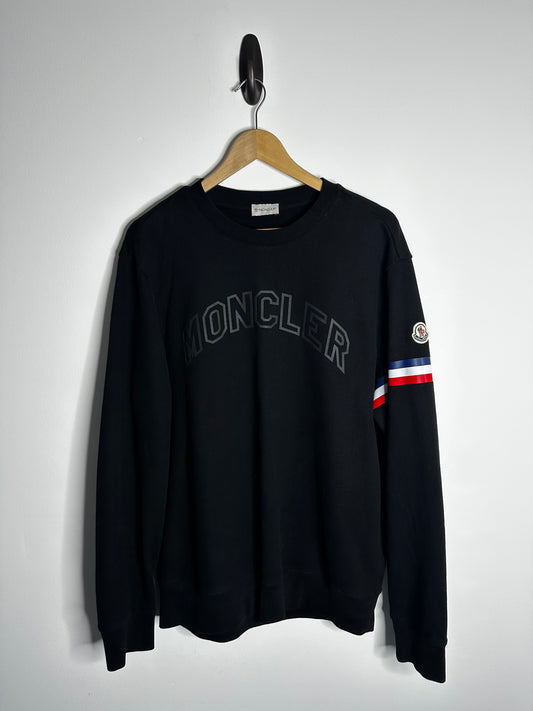 Moncler Black Crewneck Sweatshirt - Large