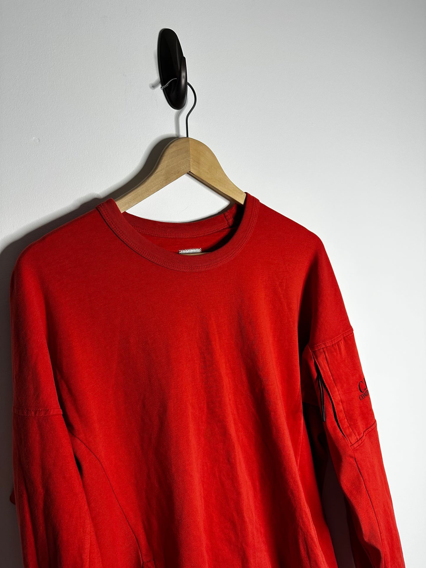 C.P. Company Red Arm Print Crewneck Sweatshirt - Large