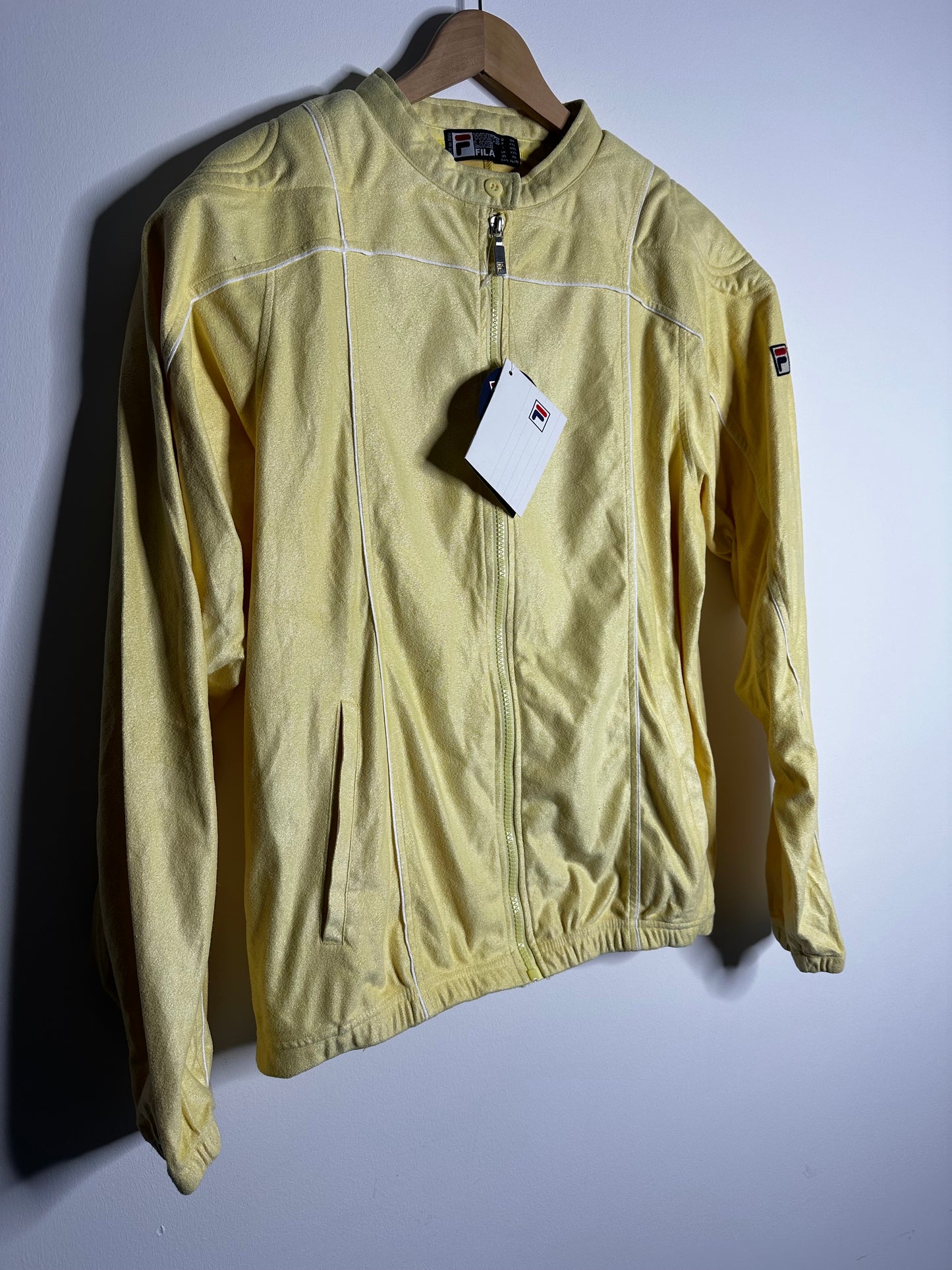 Fila Terrinda Yellow Padded Shoulder Tracksuit Top - XXL
