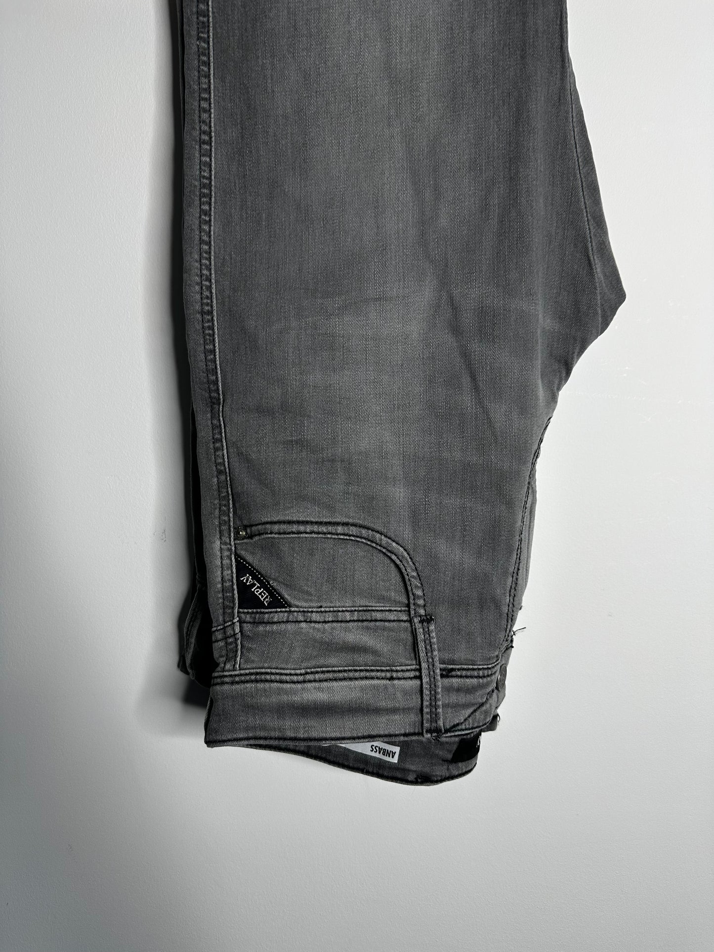 Replay Grey Anbass Jeans - 32 Waist / 32 Leg