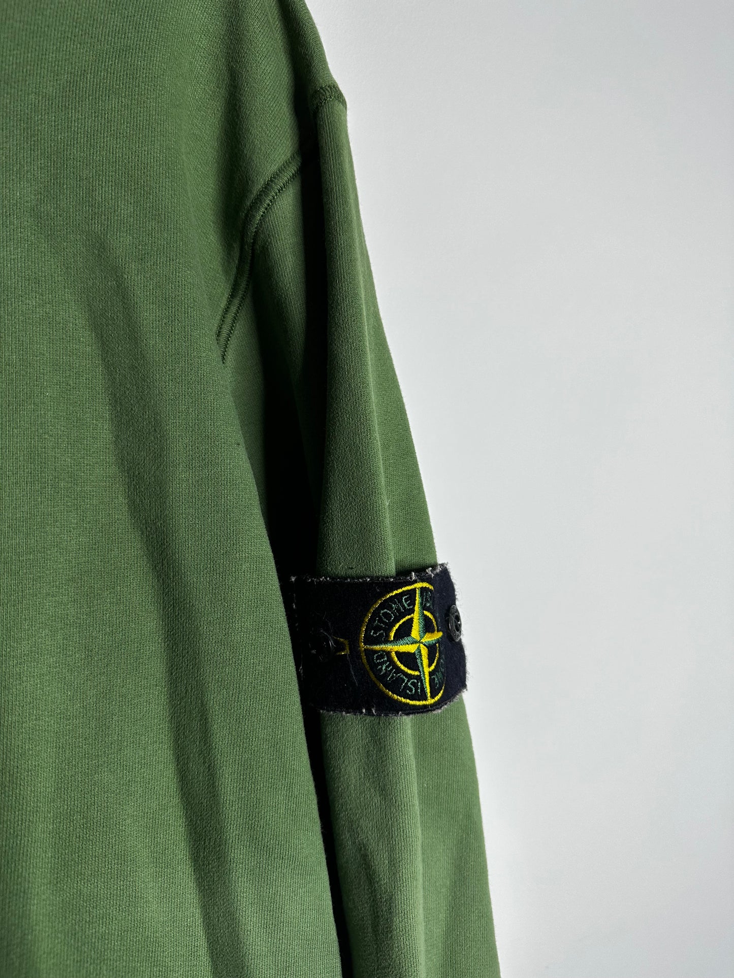 Stone Island Green Quarter Zip Sweatshirt - XXL