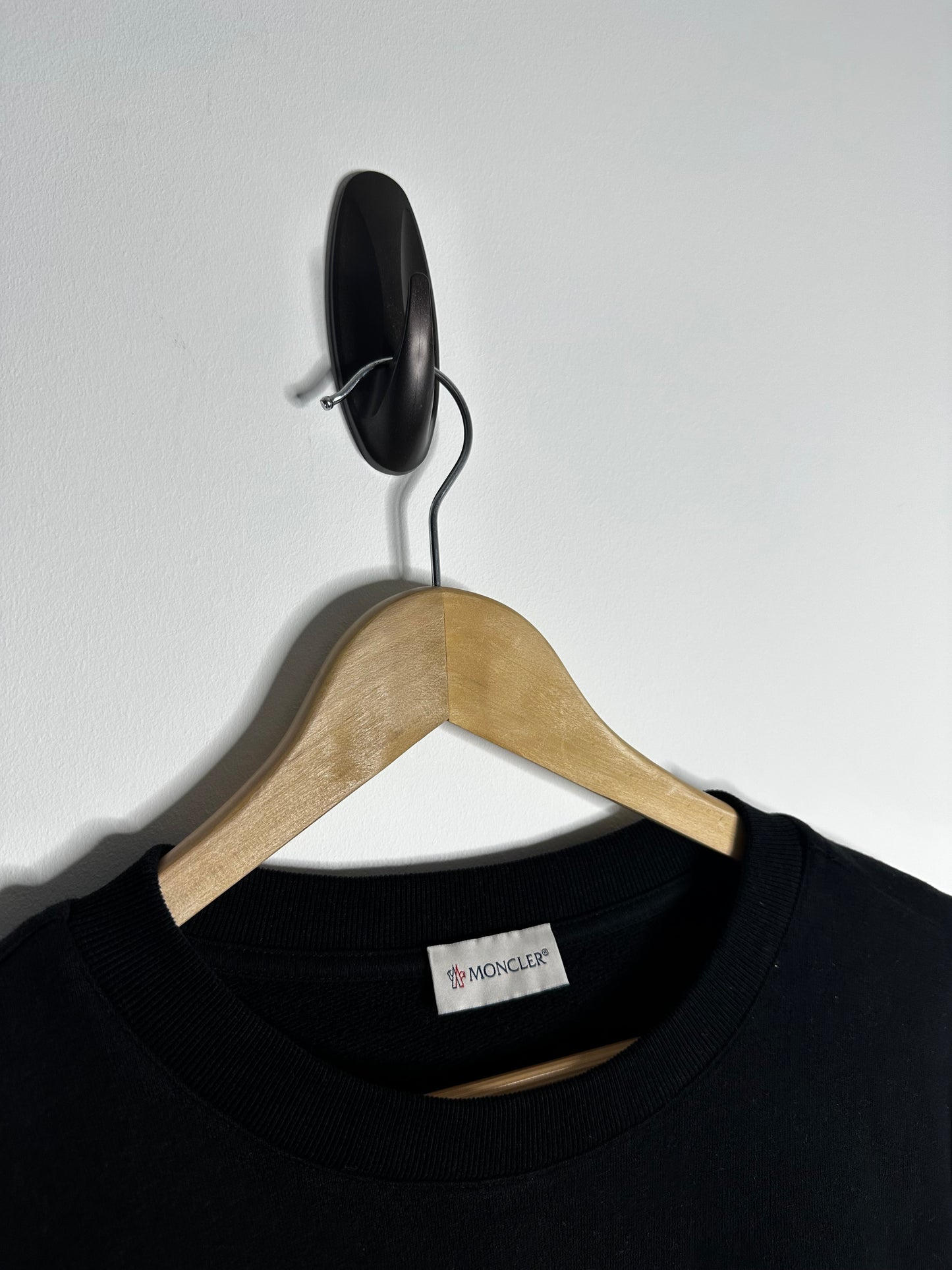 Moncler Black Crewneck Sweatshirt - Large