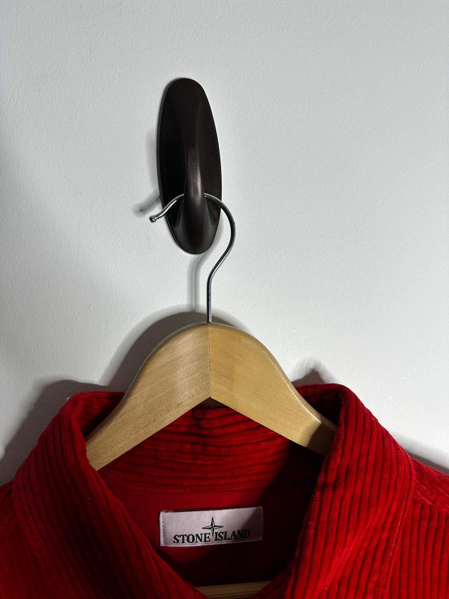 Stone Island Red Corduroy Overshirt - Large