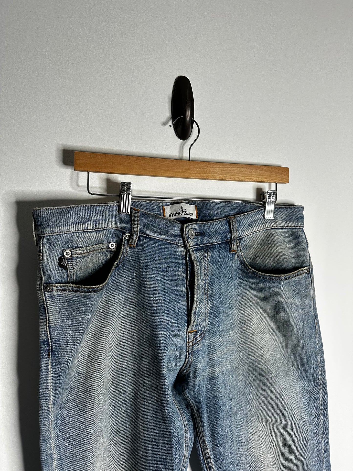 Stone Island Light Blue Denim Jeans - 32 Waist / 34 Leg