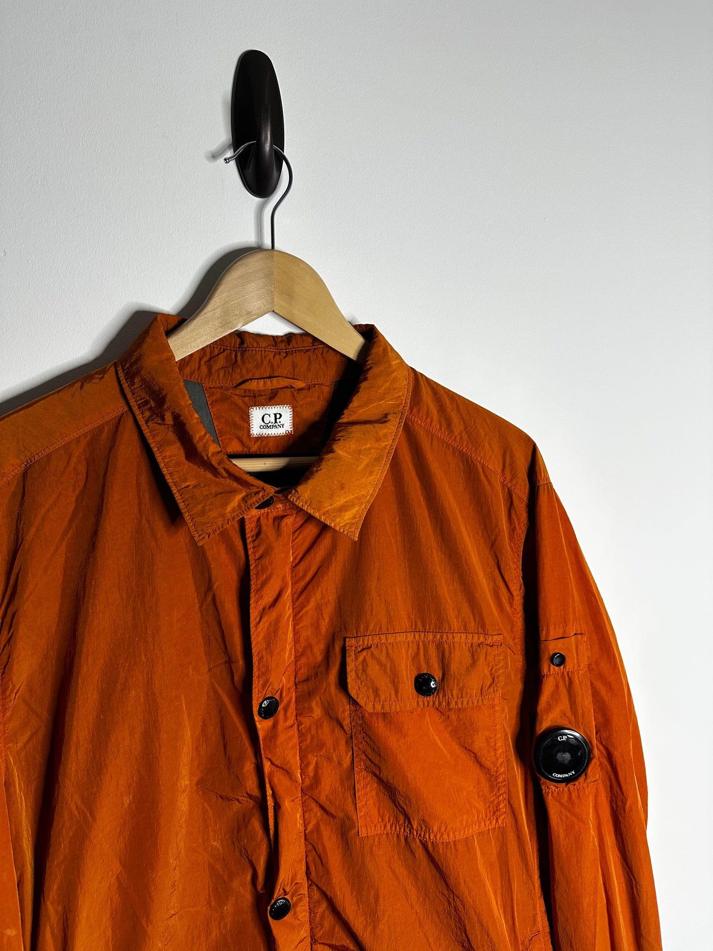 C.P. Company Orange Chrome Lined Overshirt - Extra Large