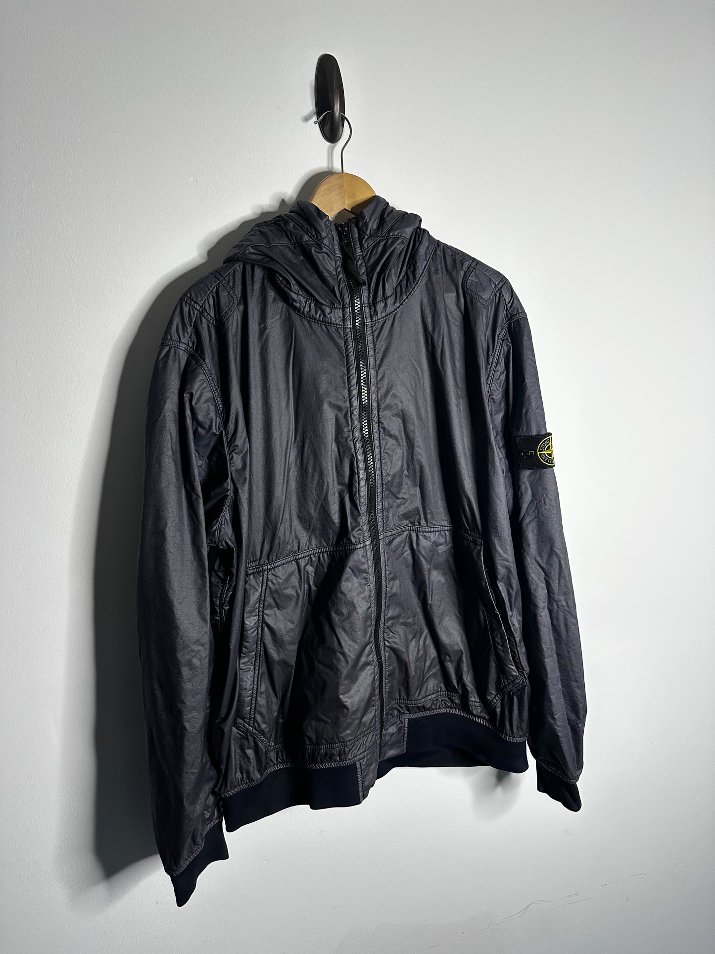 Stone Island Purple Lamy Flock Hooded Jacket - XXL