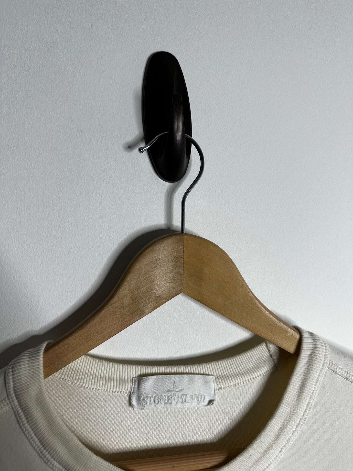 Stone Island White Ghost Crewneck Sweatshirt - Medium