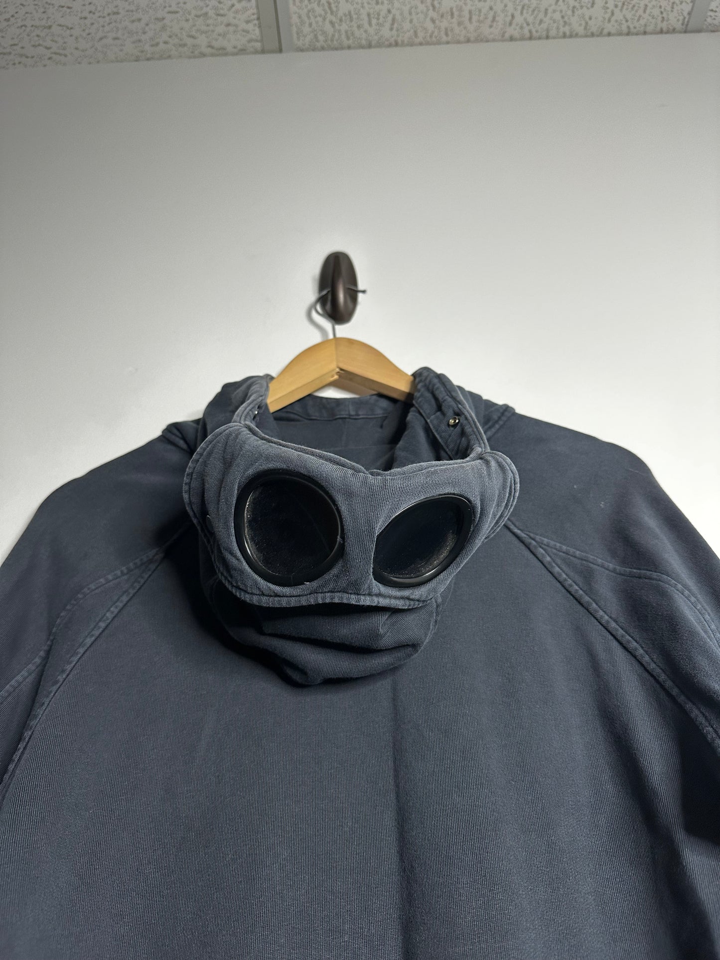 C.P. Company Black Pullover Goggle Hoodie - Medium