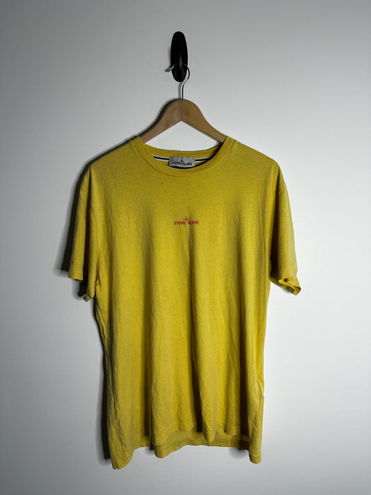 Stone Island Yellow Graphic Print T - Shirt - Extra Large