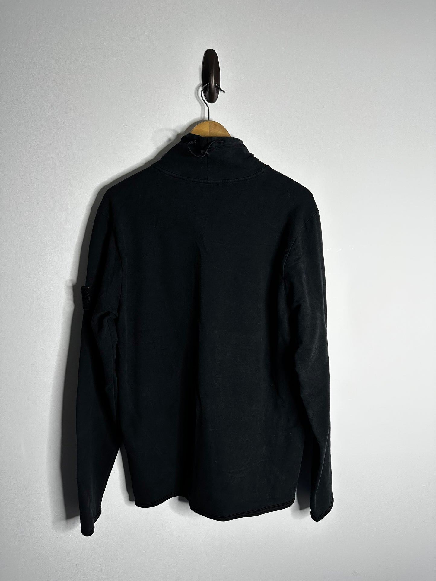 Stone Island Black Ghost Mock Neck Sweatshirt - Large