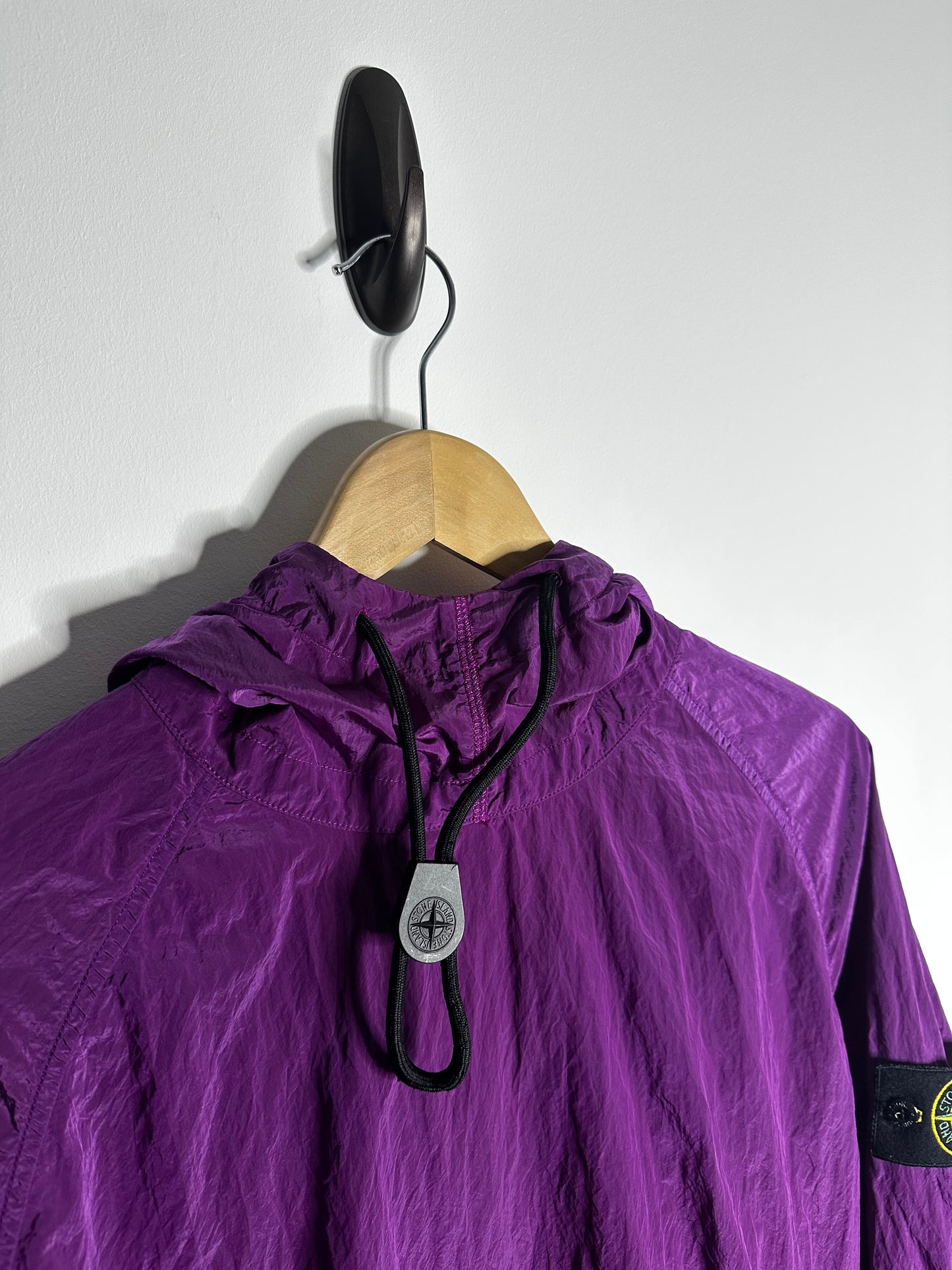Stone Island Purple Nylon Metal Pullover Smock - Large