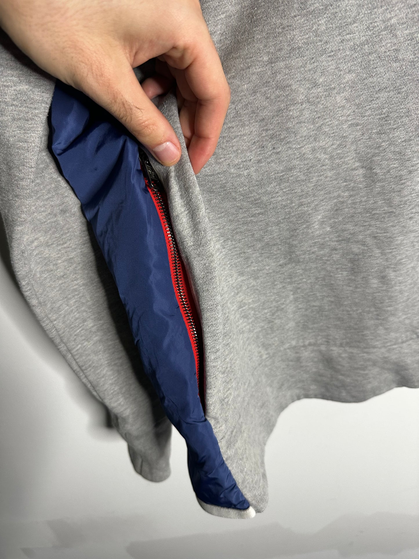 Moncler Grey Nylon Panel Sweatshirt - XXL