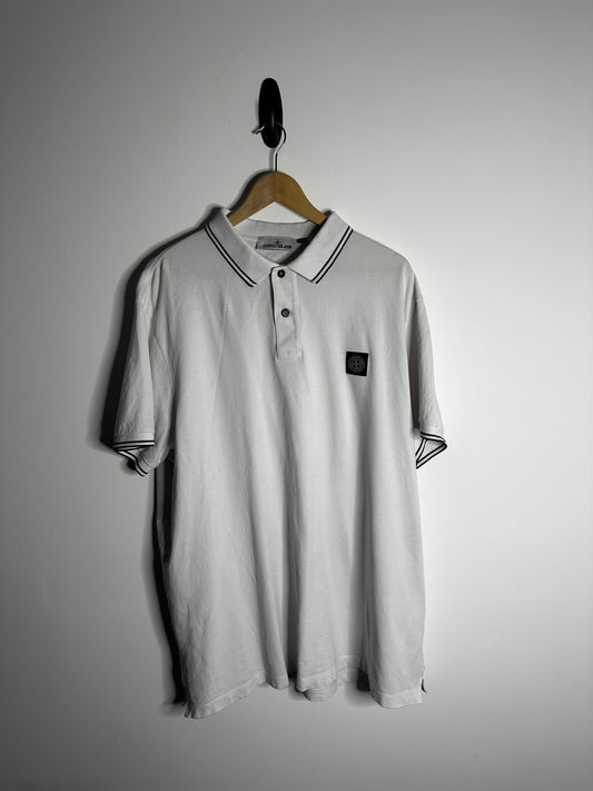 Stone Island White Polo Shirt - XXXL